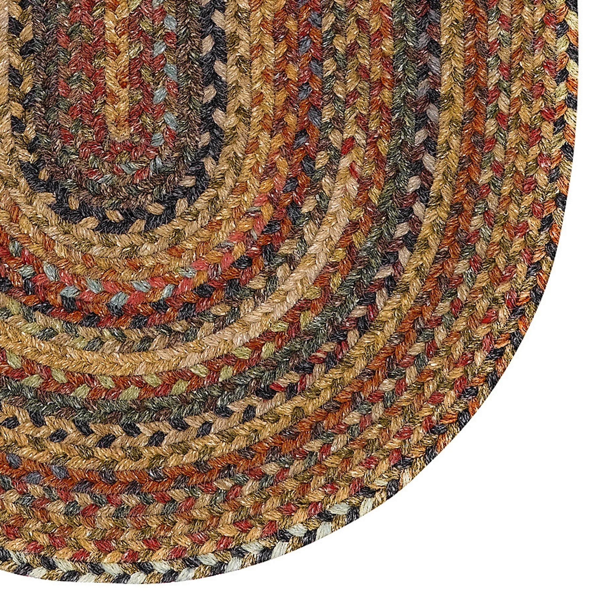 Capel Rugs American Heritage Woodstone 7'0" X 9'0" Oval Braided Rug