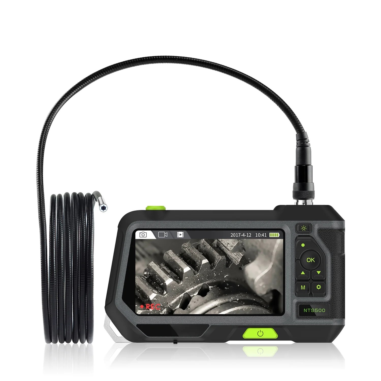 Industrial Borescope Inspection Camera with SemiRigid Tube 3500mAh