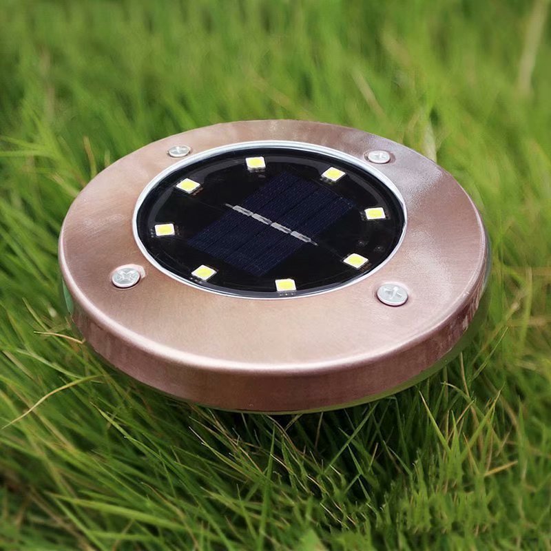 VicTsing 1Pcs 8 LED Bronze Color Solar Power Buried Light Underground