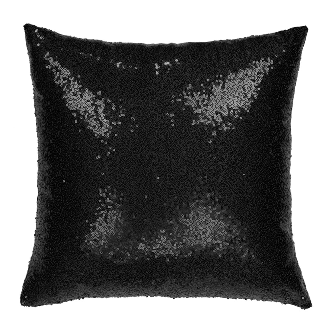Unique Bargains Sparkling Sequin Decorative Throw Pillow Cover 16" x 16