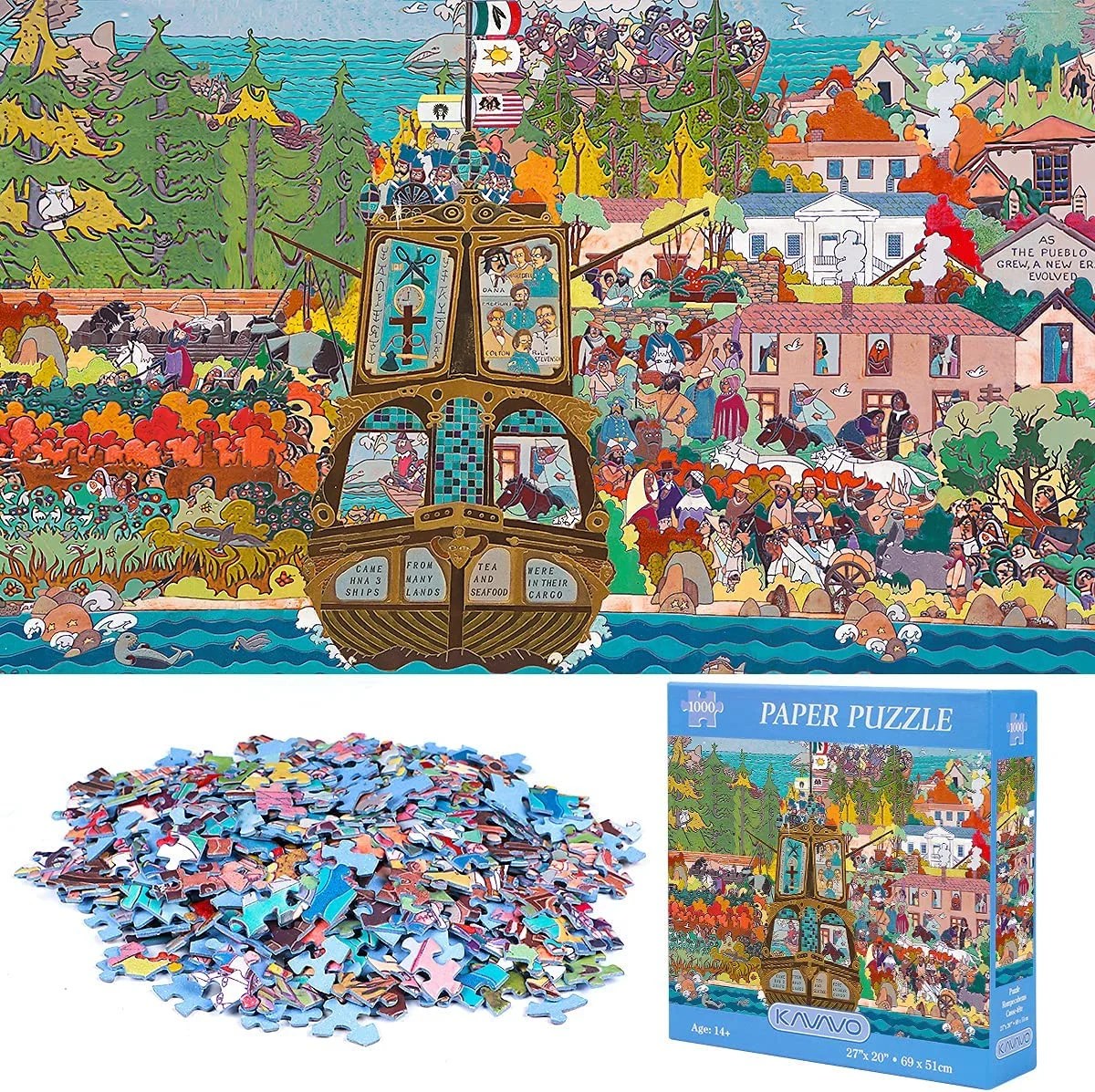 1000 Piece Jigsaw Puzzle for Adults,「Dock」,Premium Recyclable Materials