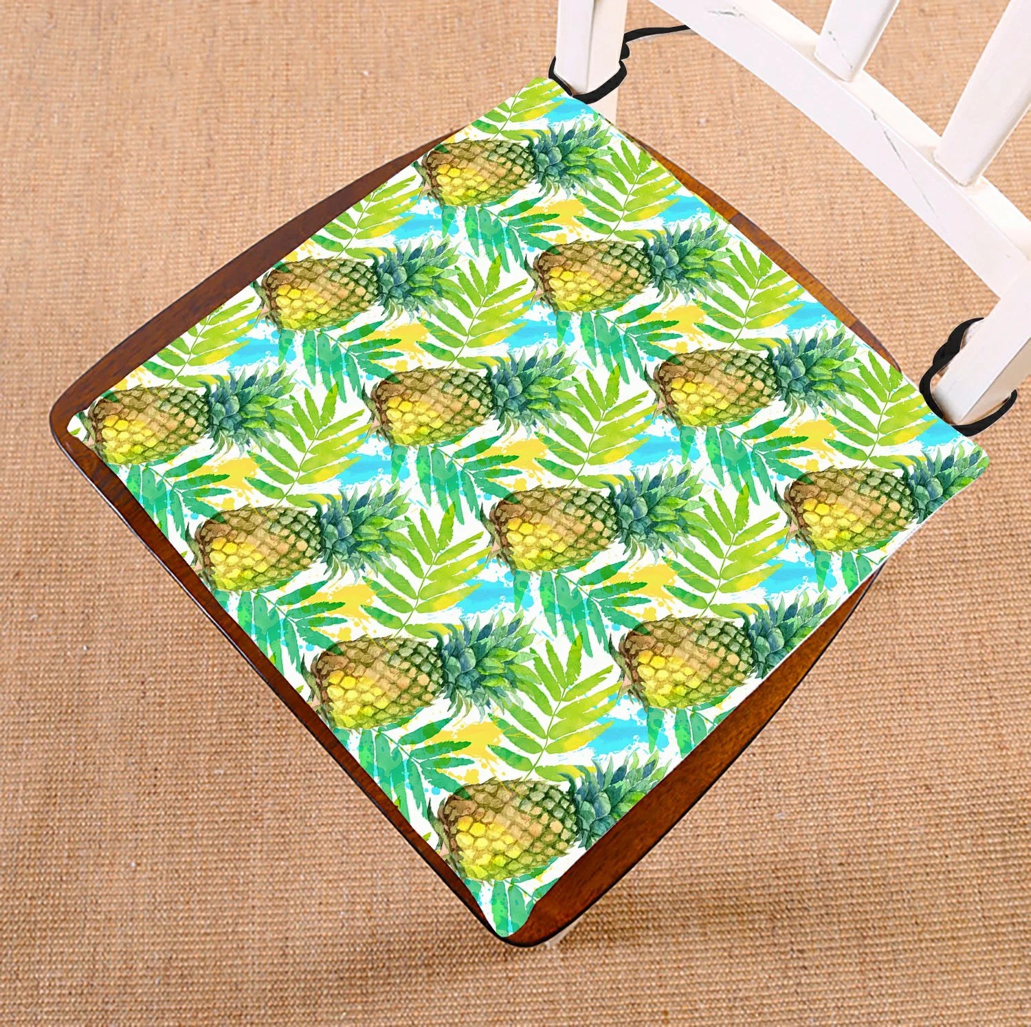 PHFZK Tropical Beach Chair Pad, Watercolor Painted Green PHFZK Tropical Beach Chair Pad, Watercolor Painted Green