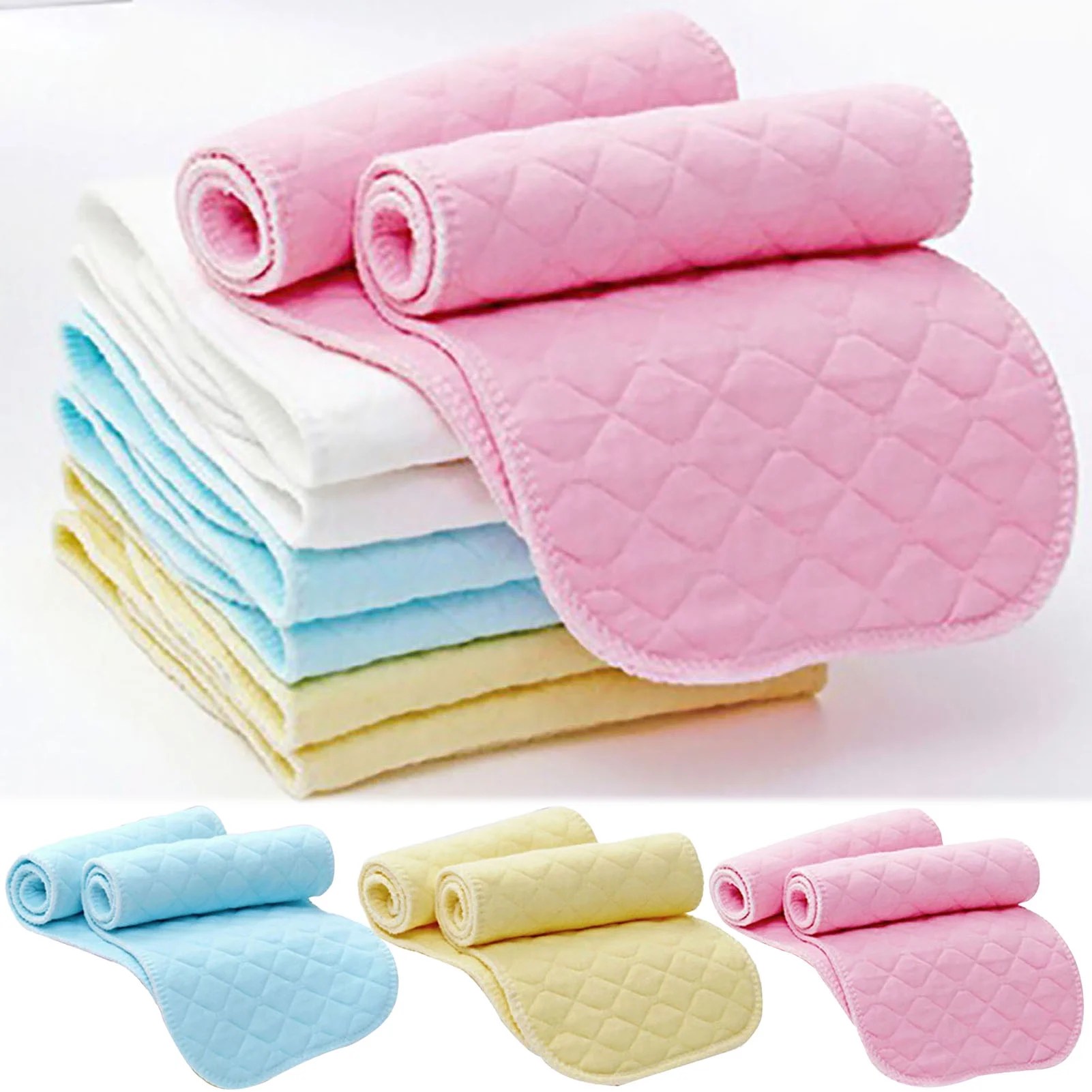 10 Pack Muslin Baby Washcloths, 100 Cotton, 3 Layers, 12.6''X4.72