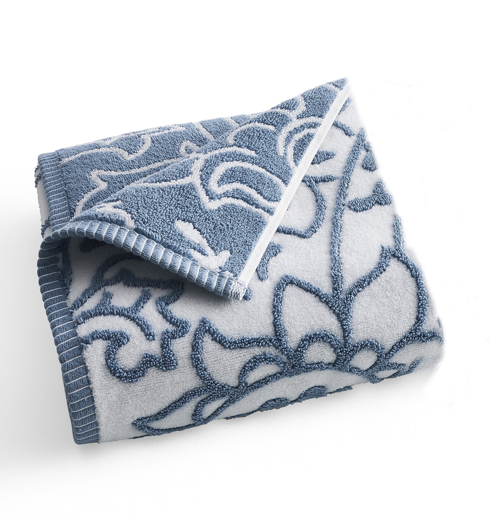 Better Homes & Gardens Thick and Plush Sheared Paisley Hand Towel, Blue