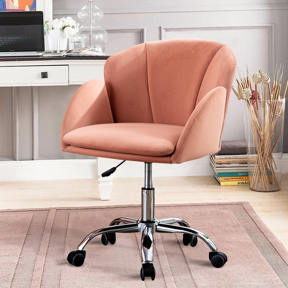 Velvet Home Office Chair on Wheels, Modern Ergonomic Chair Desk Task