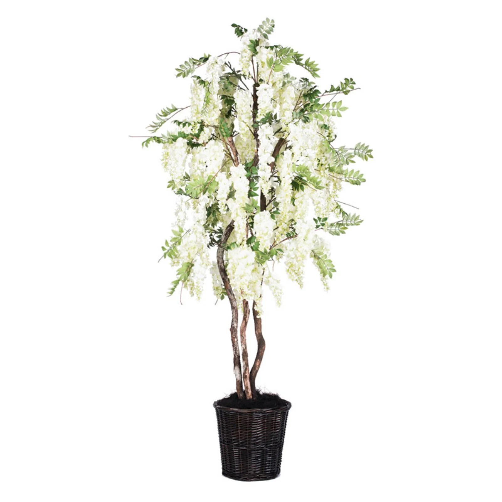 Vickerman Heartland Silk White Wisteria Tree