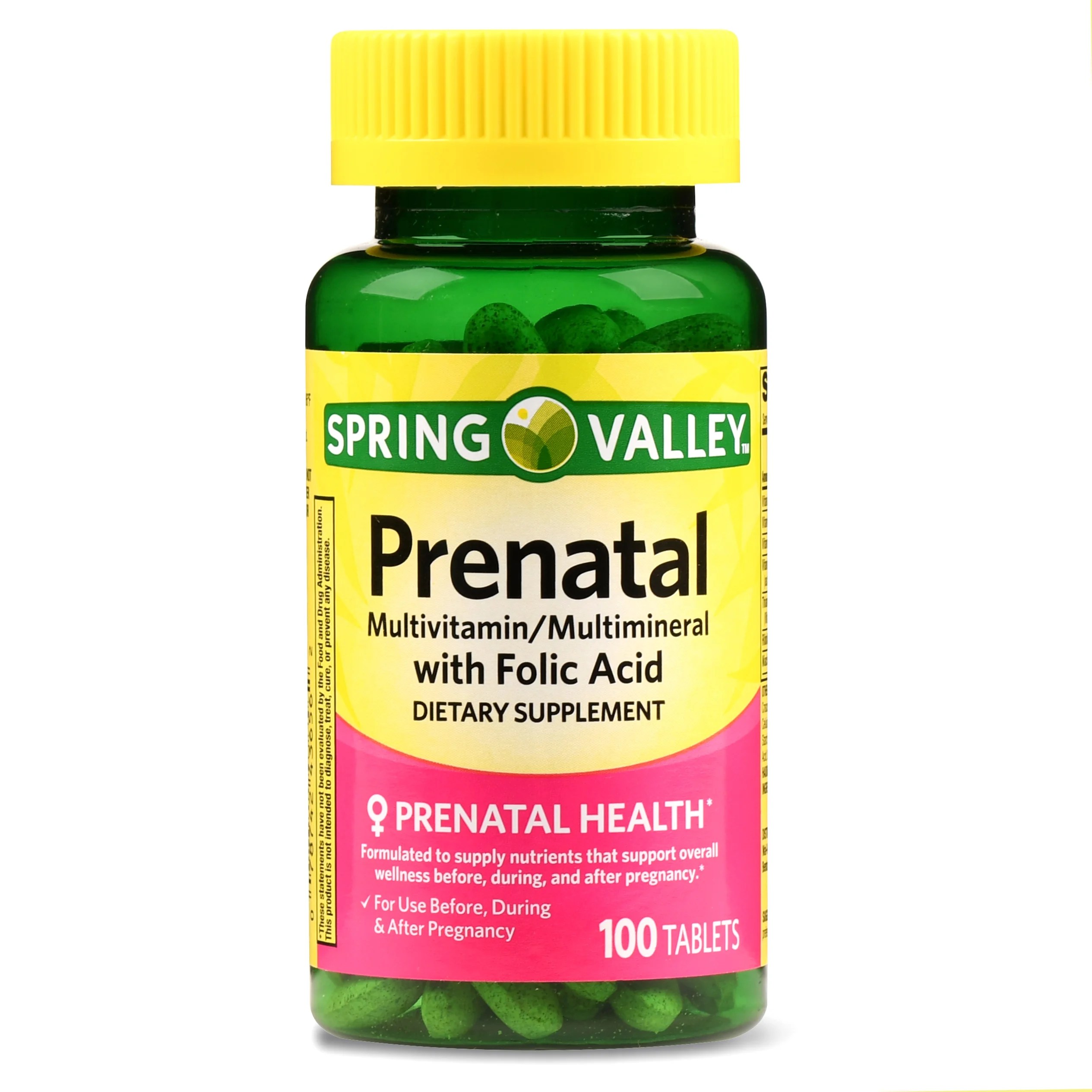 Spring Valley Prenatal Multivitamin/Multimineral & Folic Acid Tablets