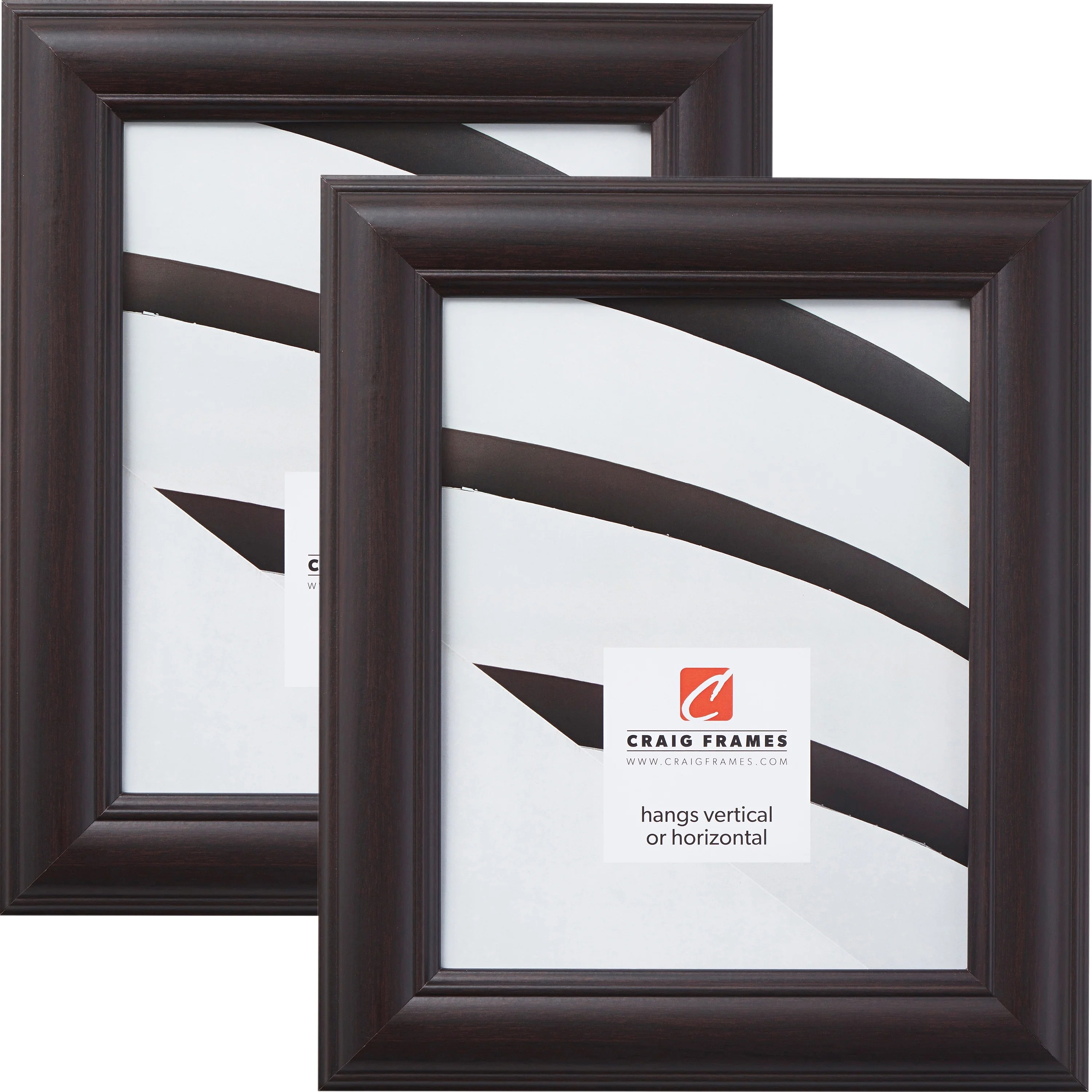 Craig Frames Dakota N, Brazilian Walnut Picture Frame, 12x18 Inch, Set