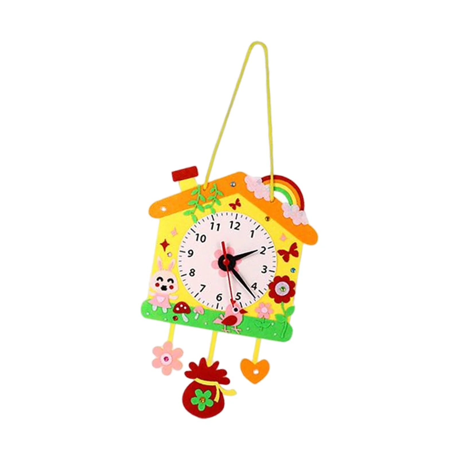 DIY Wall Clock Handmade Material Montessori Educational Toys Learning