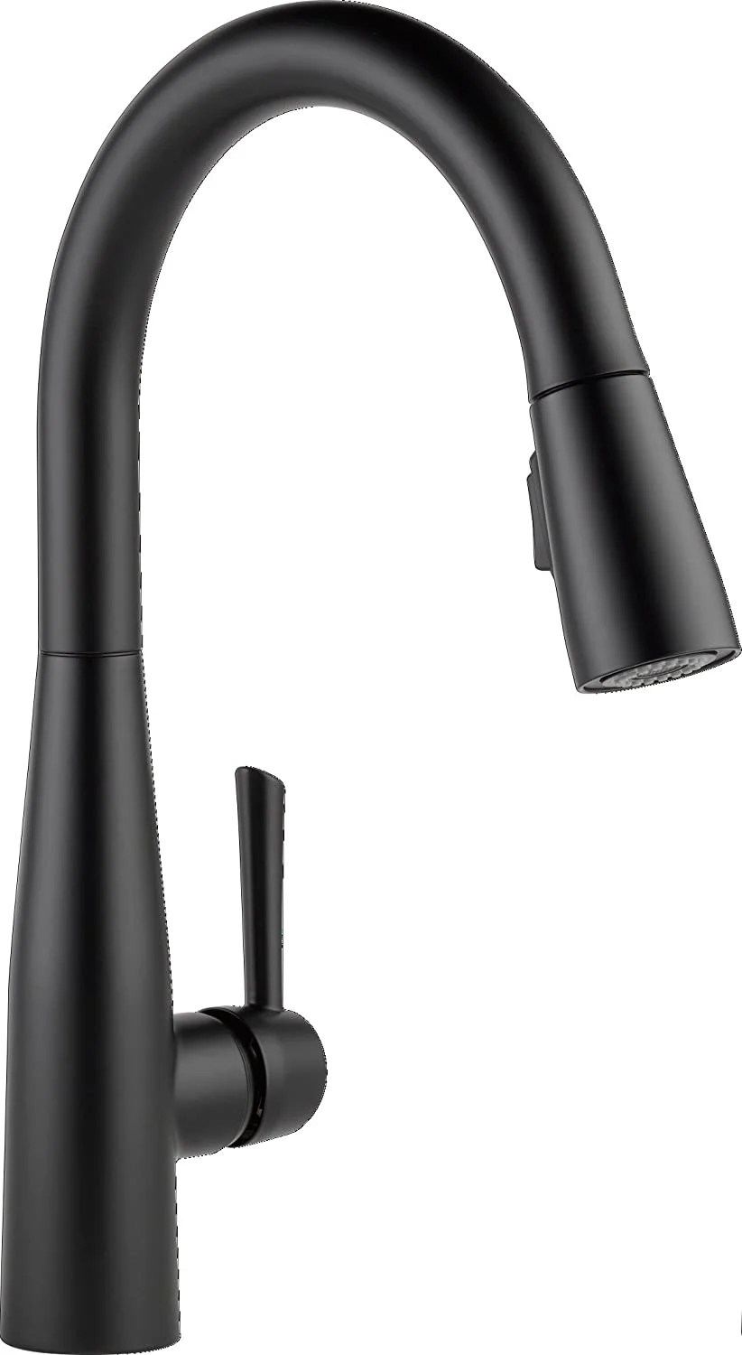 Delta Faucet Essa Black Kitchen Faucet with Pull Down Sprayer, Kitchen