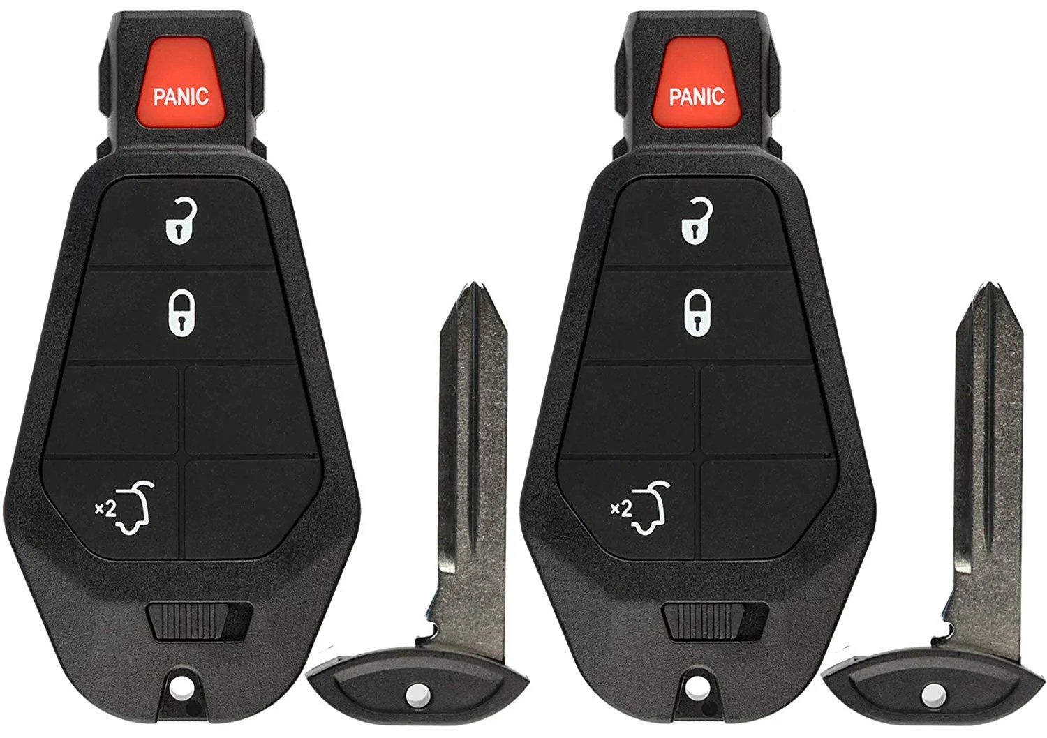 2 PACK KeylessOption Keyless Entry Remote Control Car Key Fob Starter