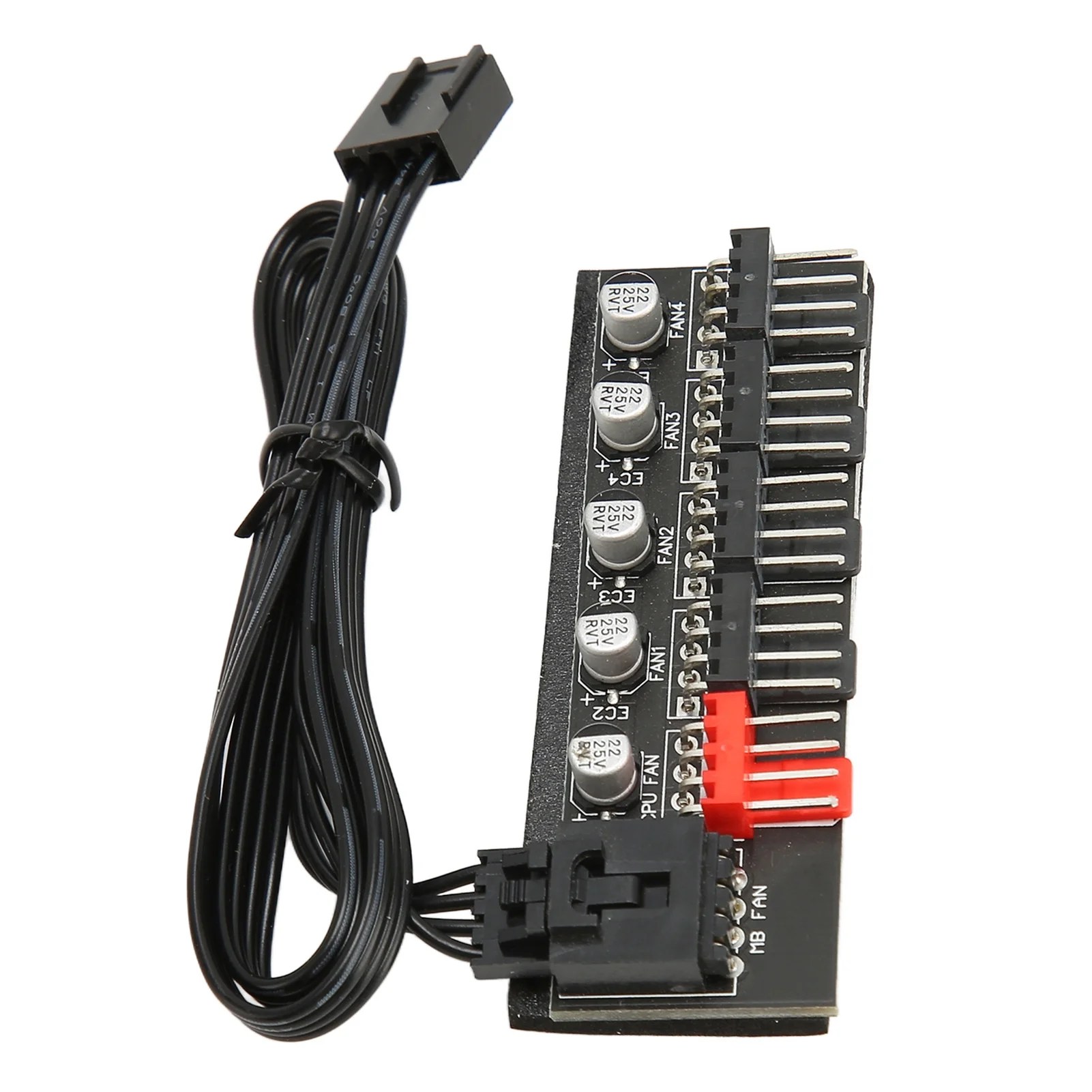 PC Fan Hub, 4 Pin Port 40cm Length Flexibility PWM Fan Hub For Computer