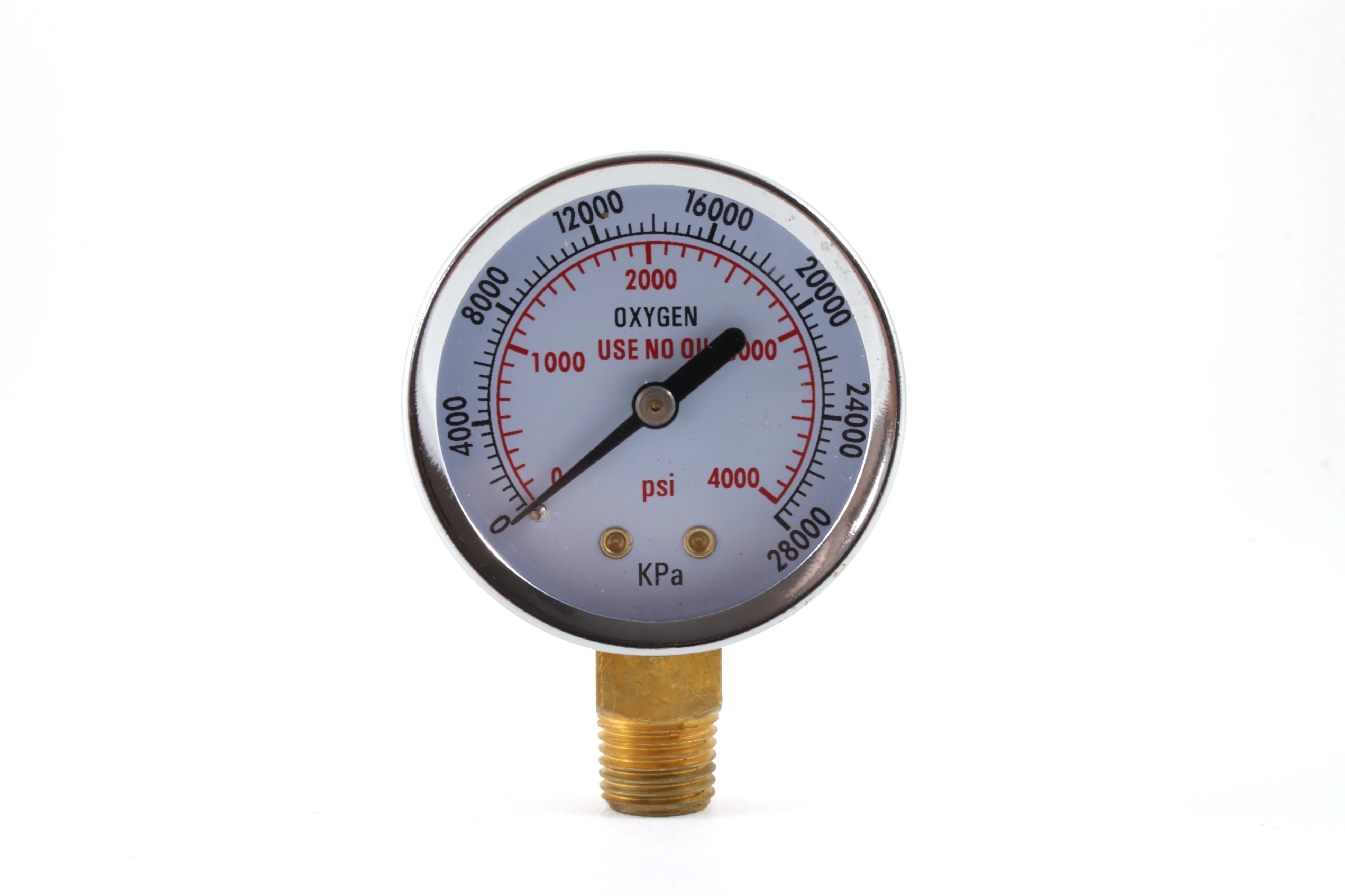 High Pressure Gauge for Oxygen Regulator 04000 psi 2 inches