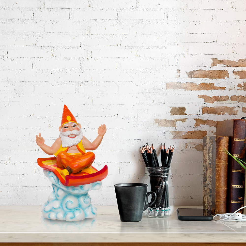 Naughty Garden Gnome Giving Middle Finger With Gnome Bandaid Outdoor