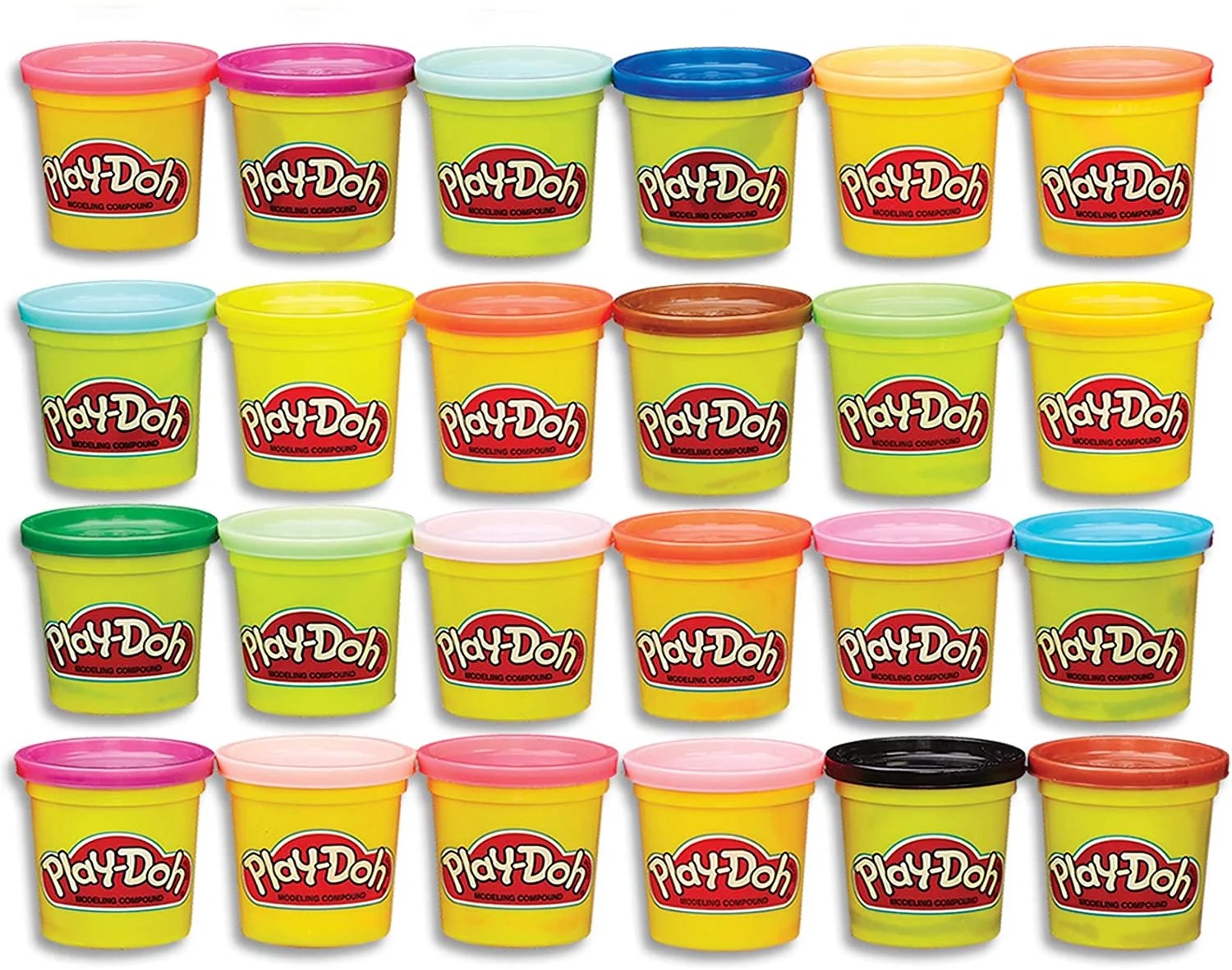 PlayDoh Modeling Compound 24Pack Case of Colors, NonToxic, Multi