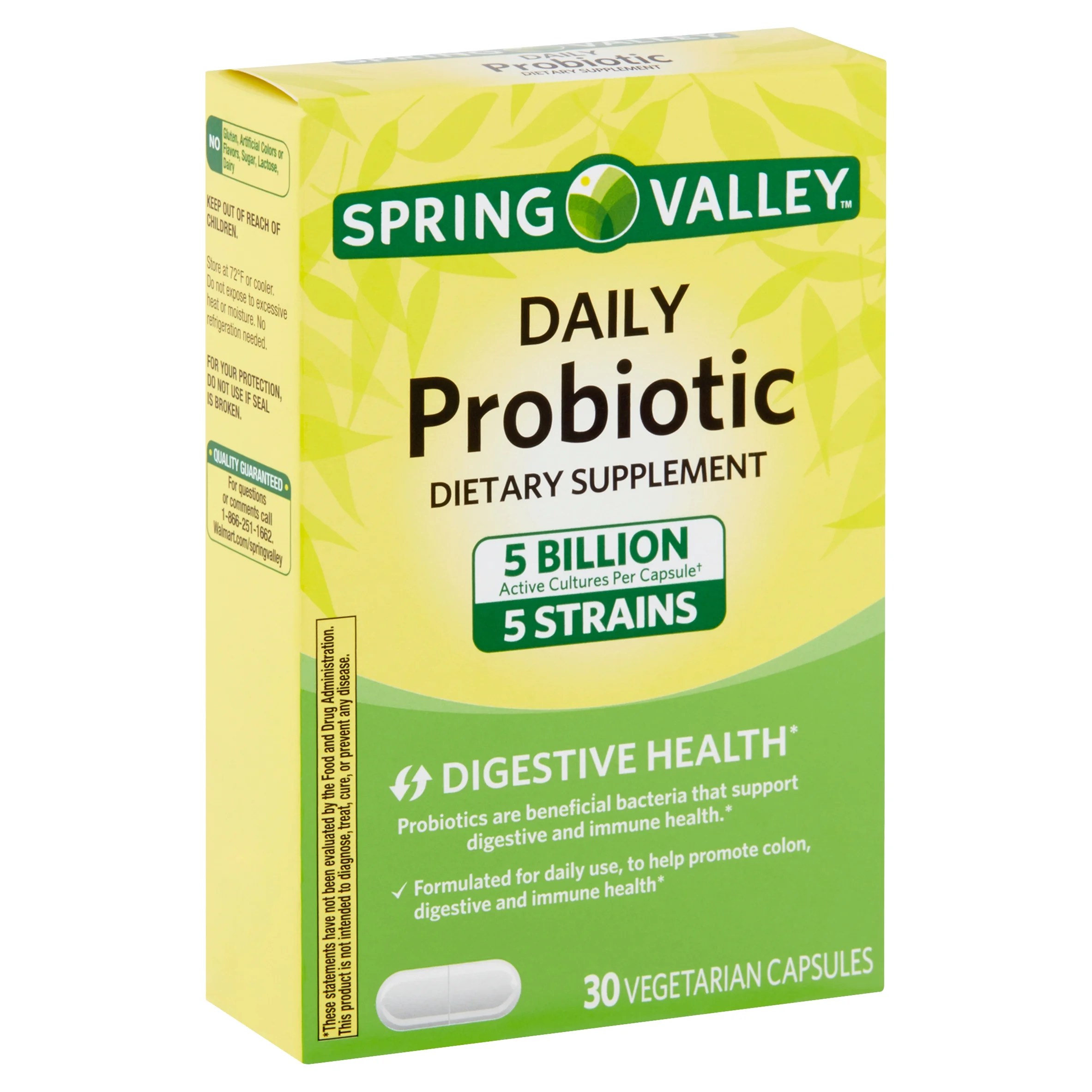 Spring Valley Daily Probiotic Capsules, 30 Count
