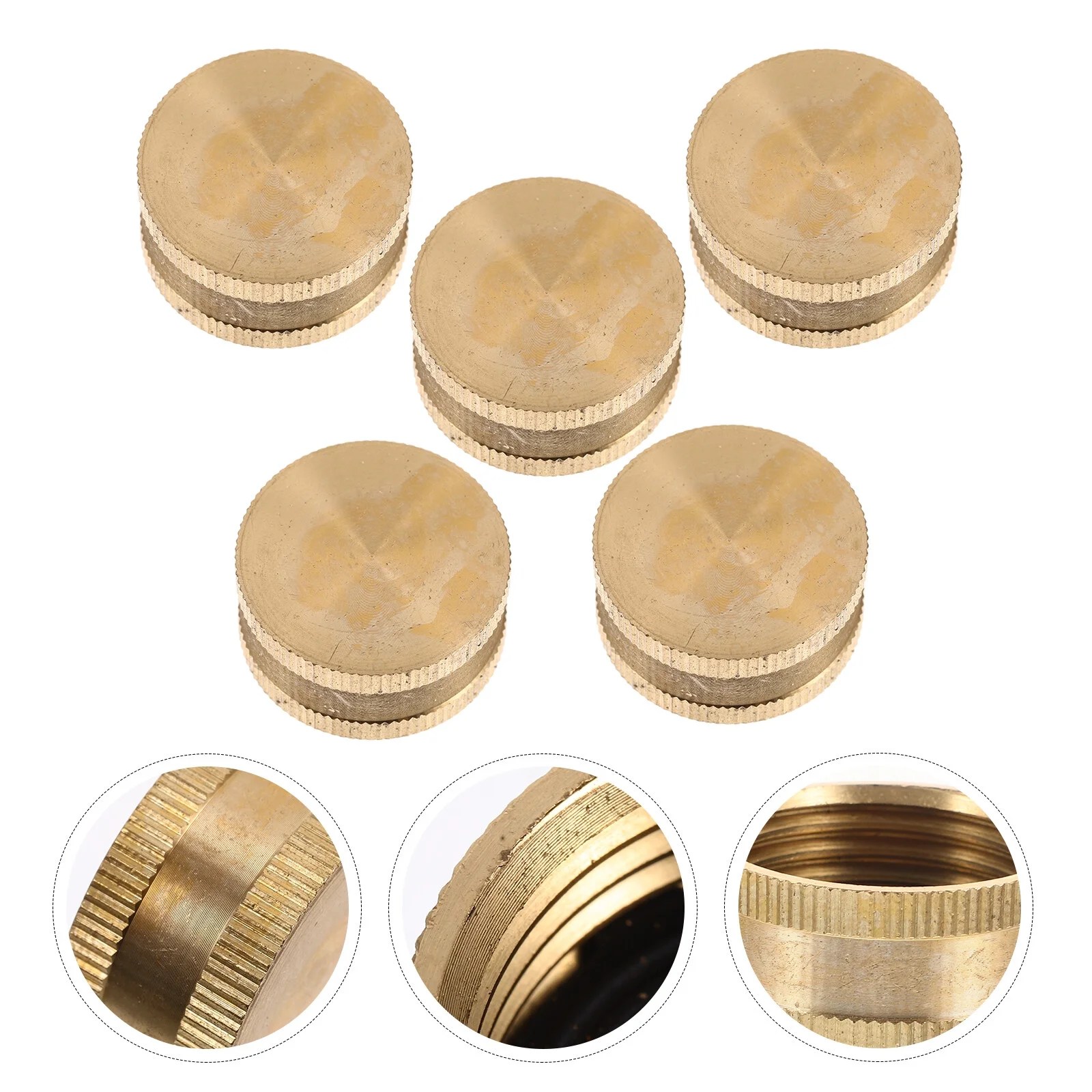 5pcs 3/4 Garden Hose Female End Cap Brass Spigot Cap Water Hose Thread