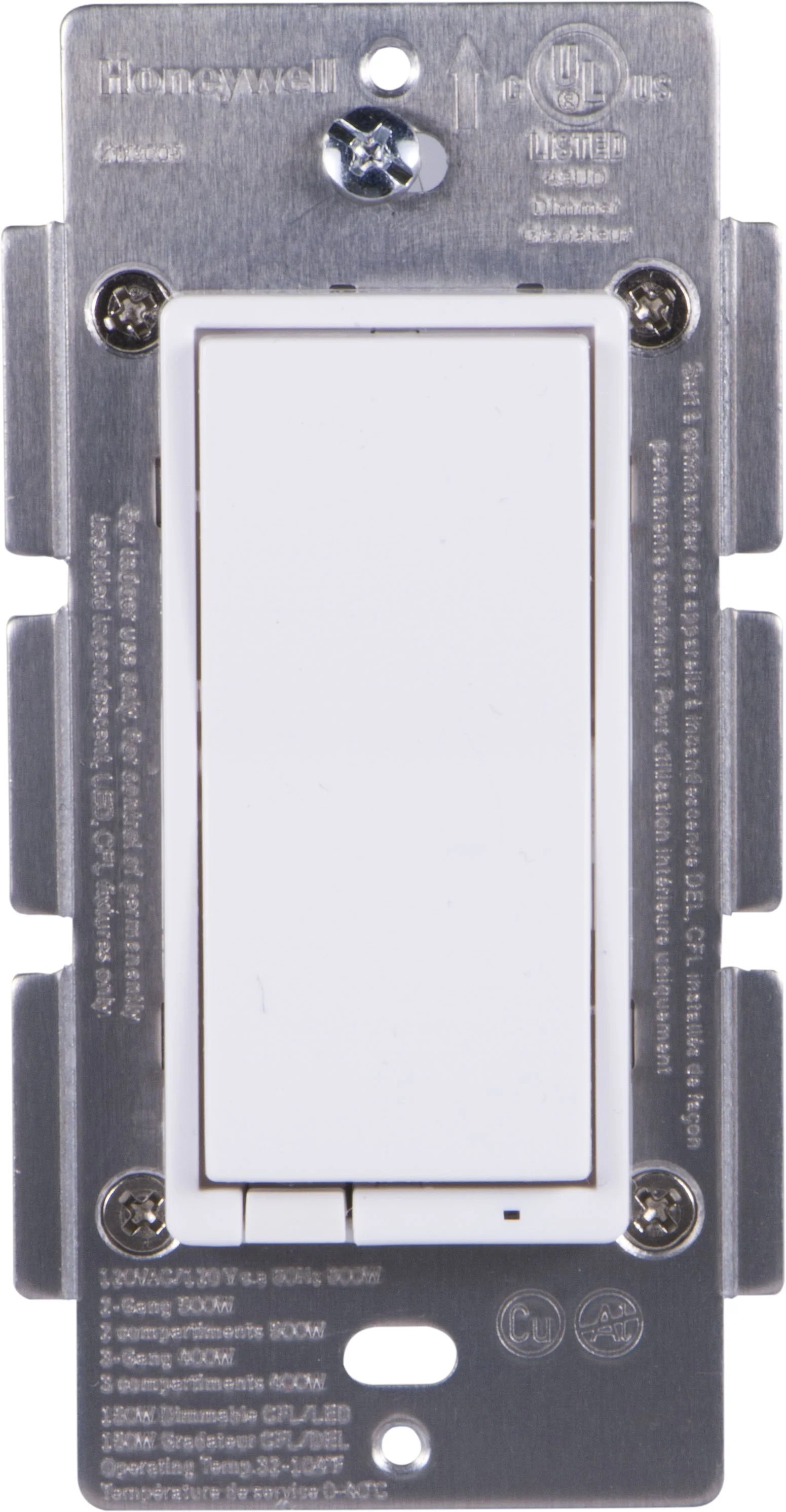 UltraPro 39351 Padd Honeywell ZWave Plus Smart Light Dimmer Switch, in