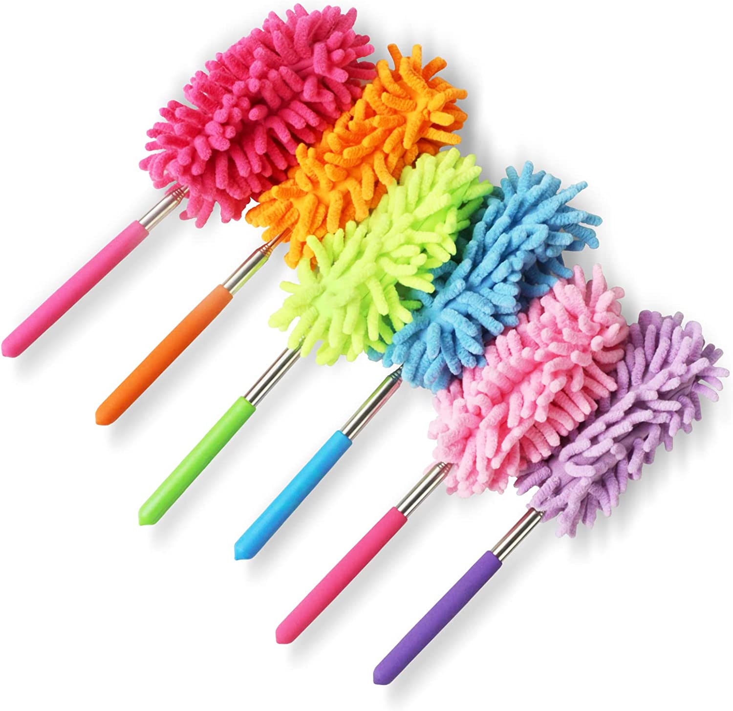 Microfiber Duster for Cleaning, Dusters with Telescoping Extension Pole