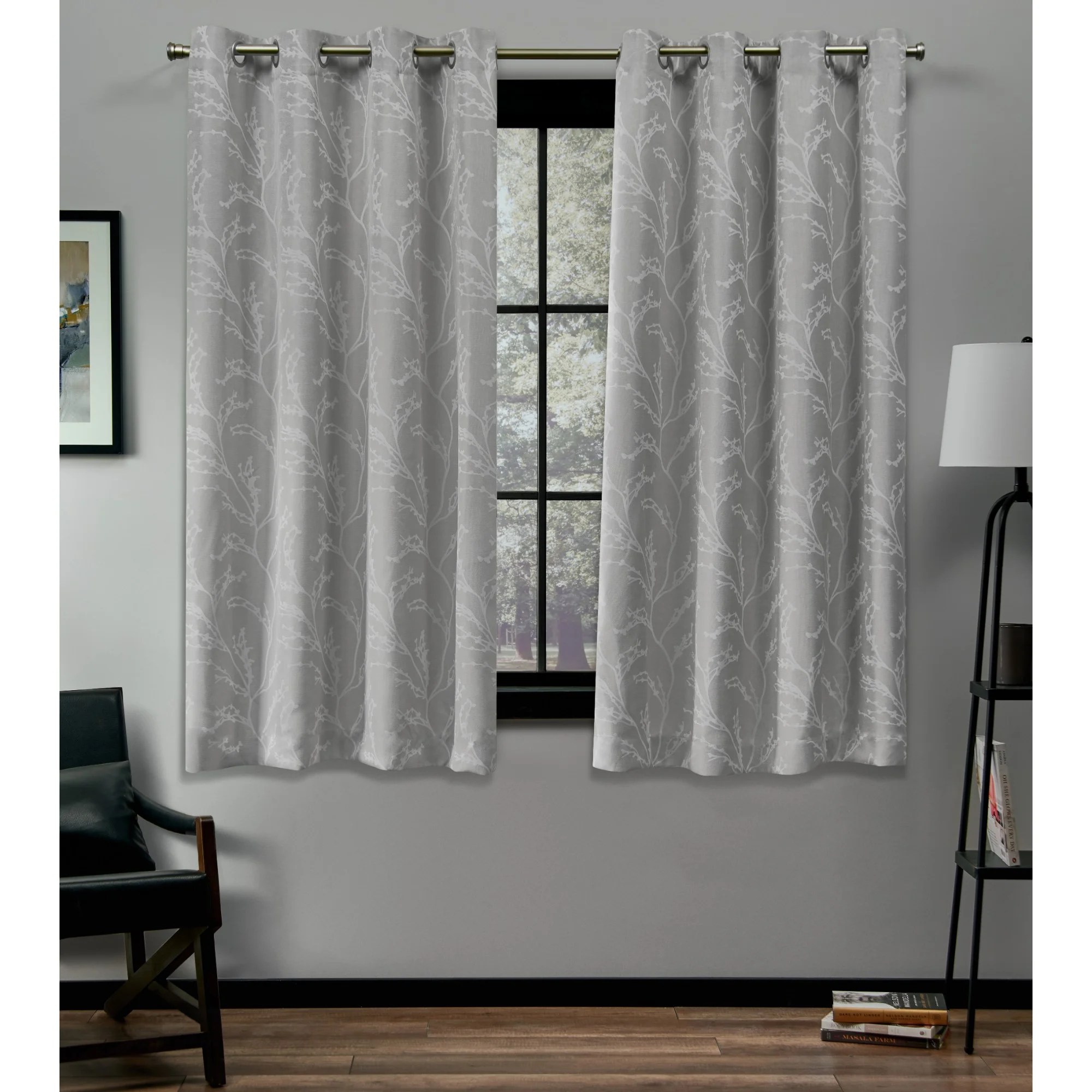 Exclusive Home Curtains 2 Pack Kilberry Woven Blackout Grommet Top Curtain Panels