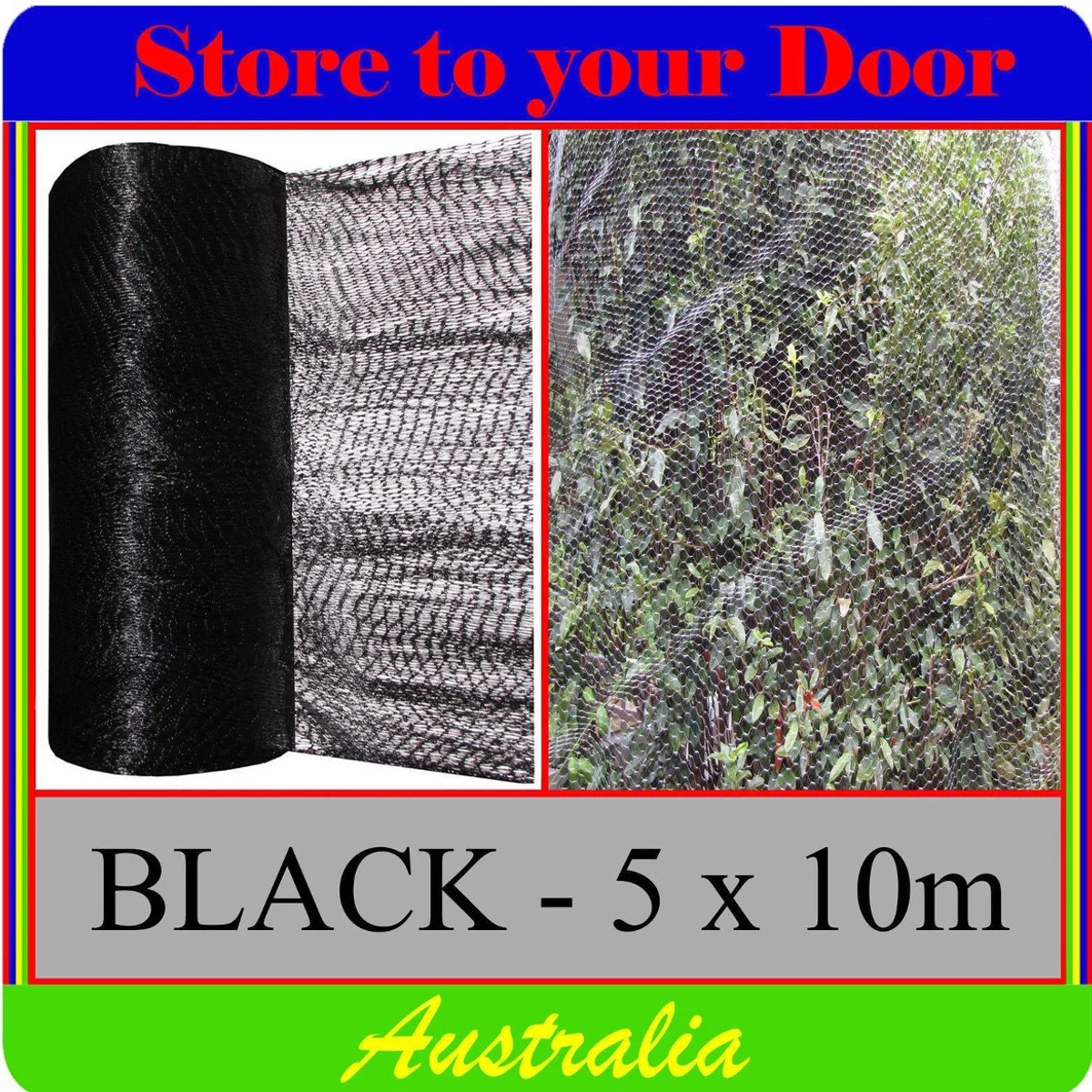 5x10m BLACK Anti Bird Netting , Plant net / Fruit Tree Bird Netting AU