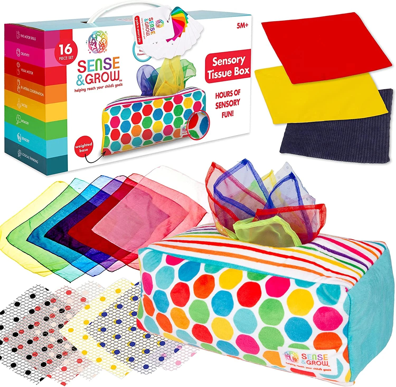 Creative Kids Sense & Grow Sensory Magic Tissue Box For Kids 5M