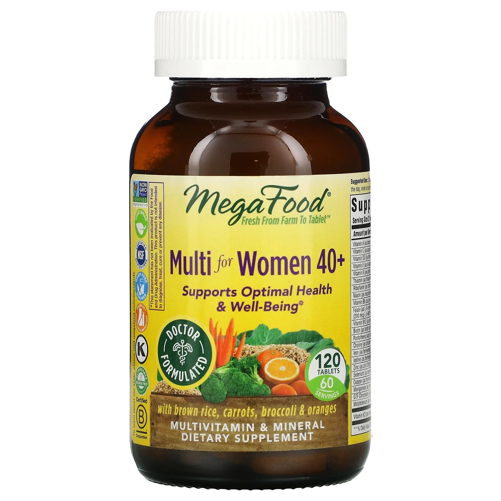 MegaFood Multi for Women 40+ 120 Tablets