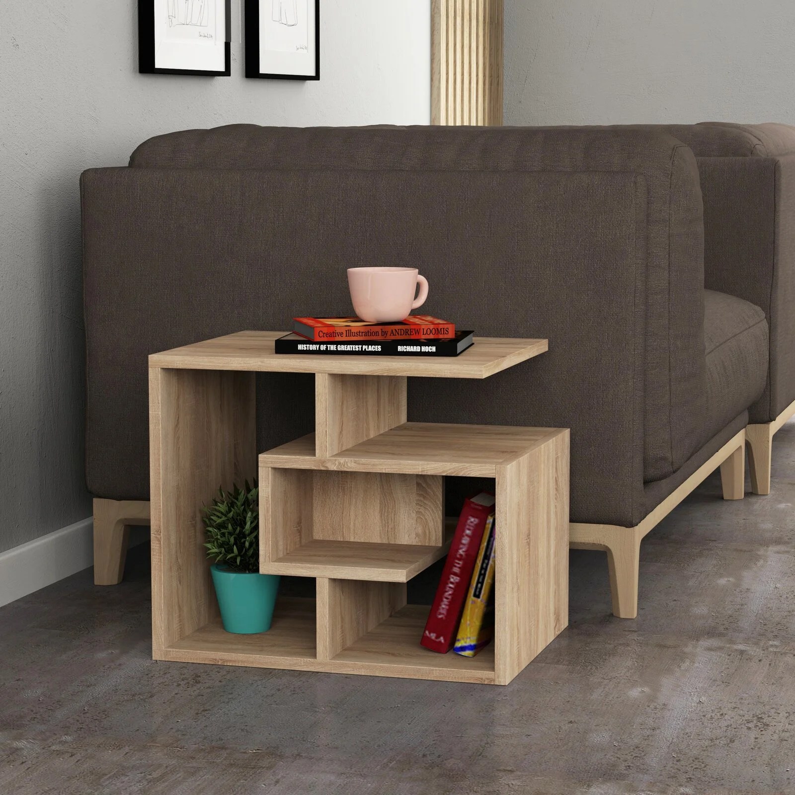 Maliyah Floor Shelf End Table, Adult Assembly Required Yes, Made with