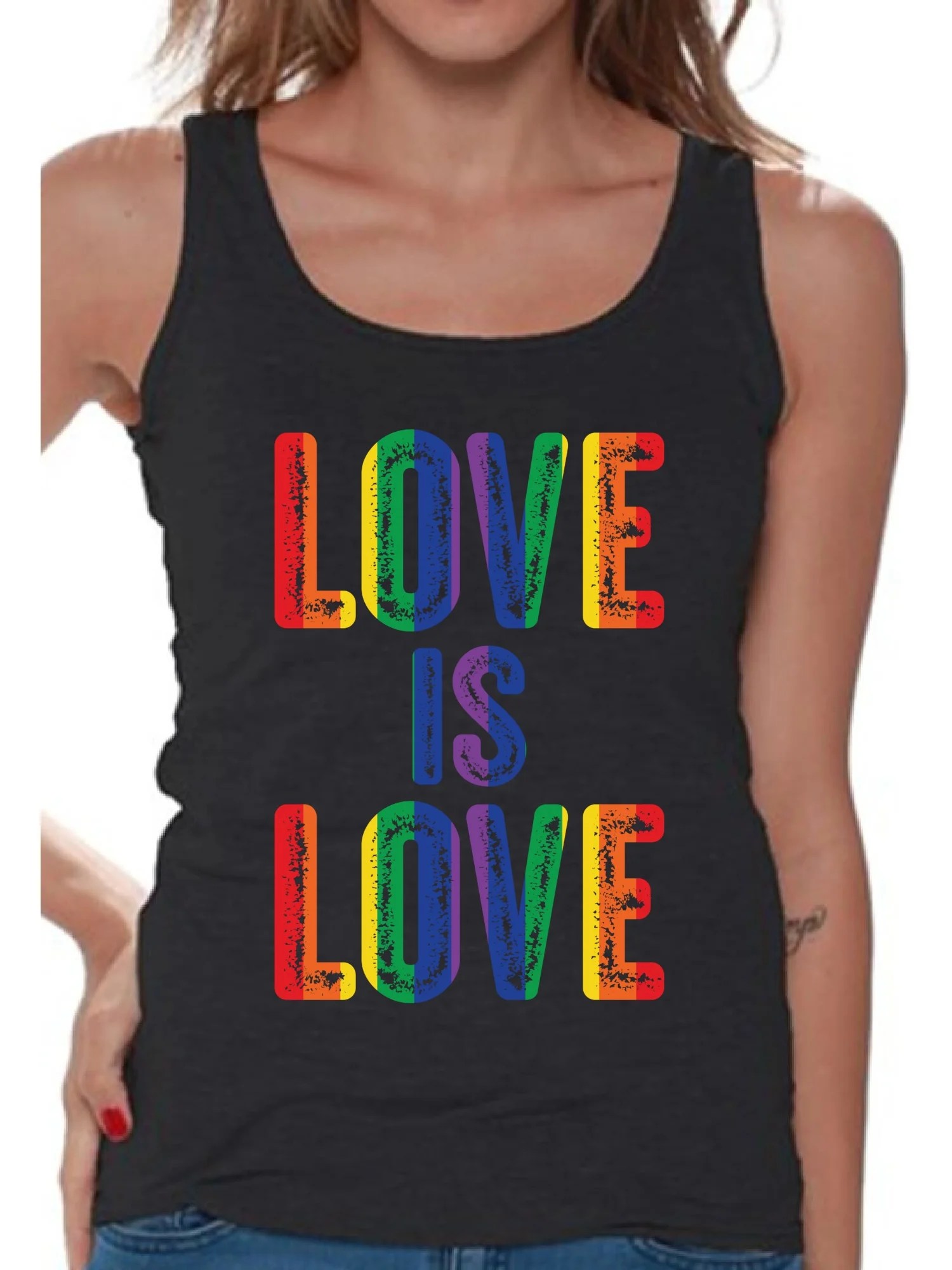 Awkward Styles Awkward Styles Love is Love Tank Top for Women Gay