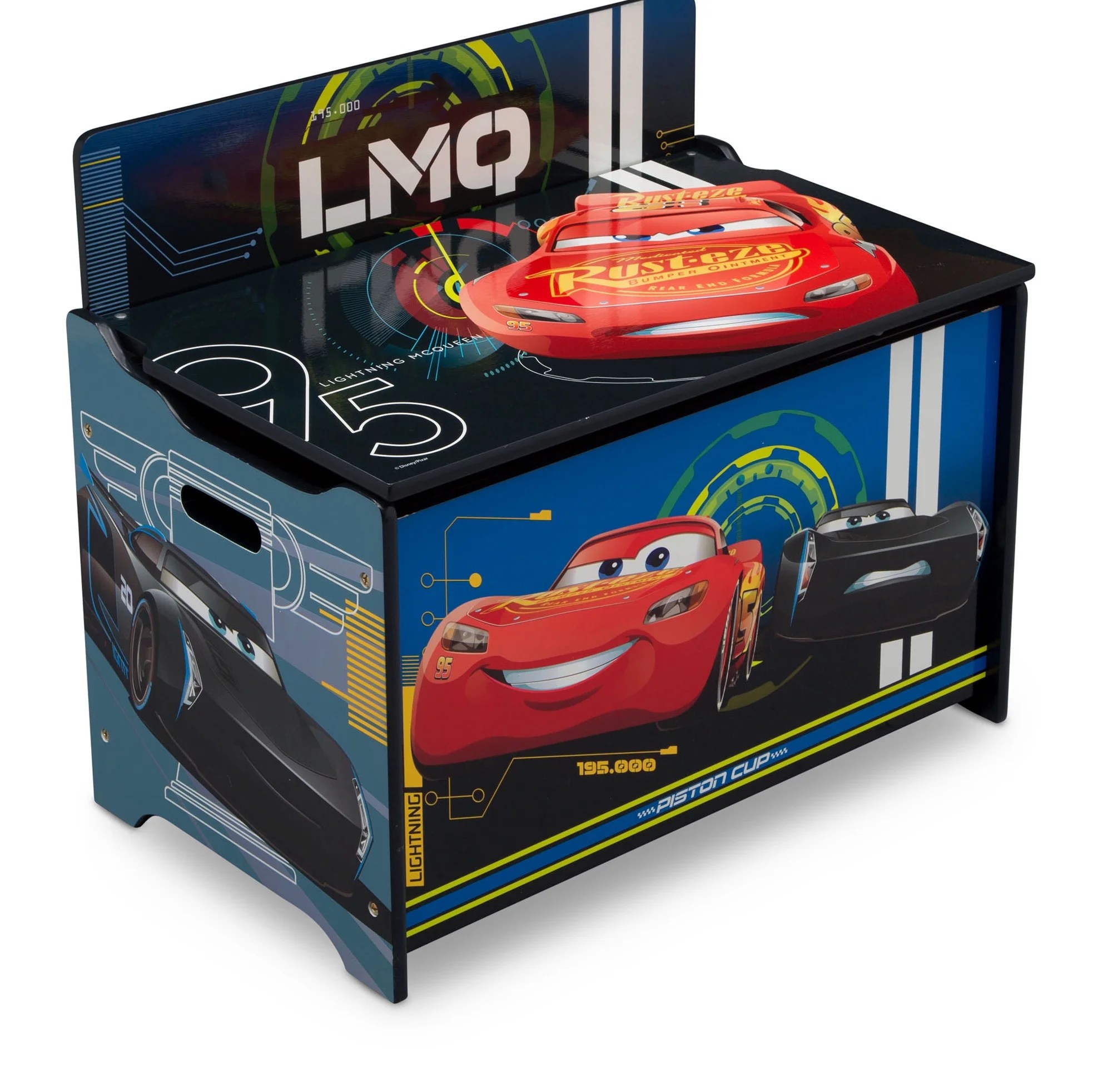 Disney Pixar Cars Deluxe Wood Toy Box by Delta Children, Greenguard