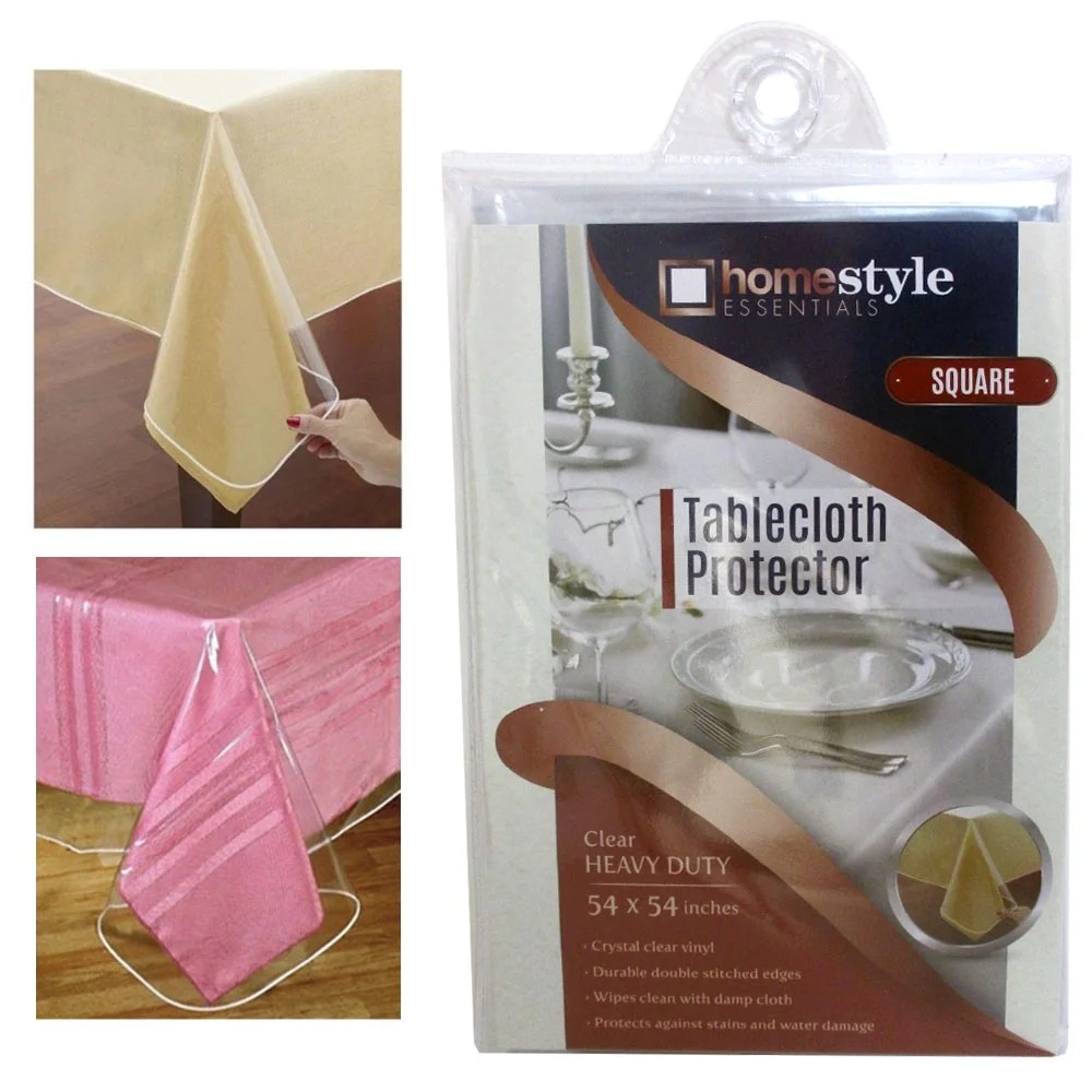 Window Clear Vinyl Tablecloth Protector Heavy Square