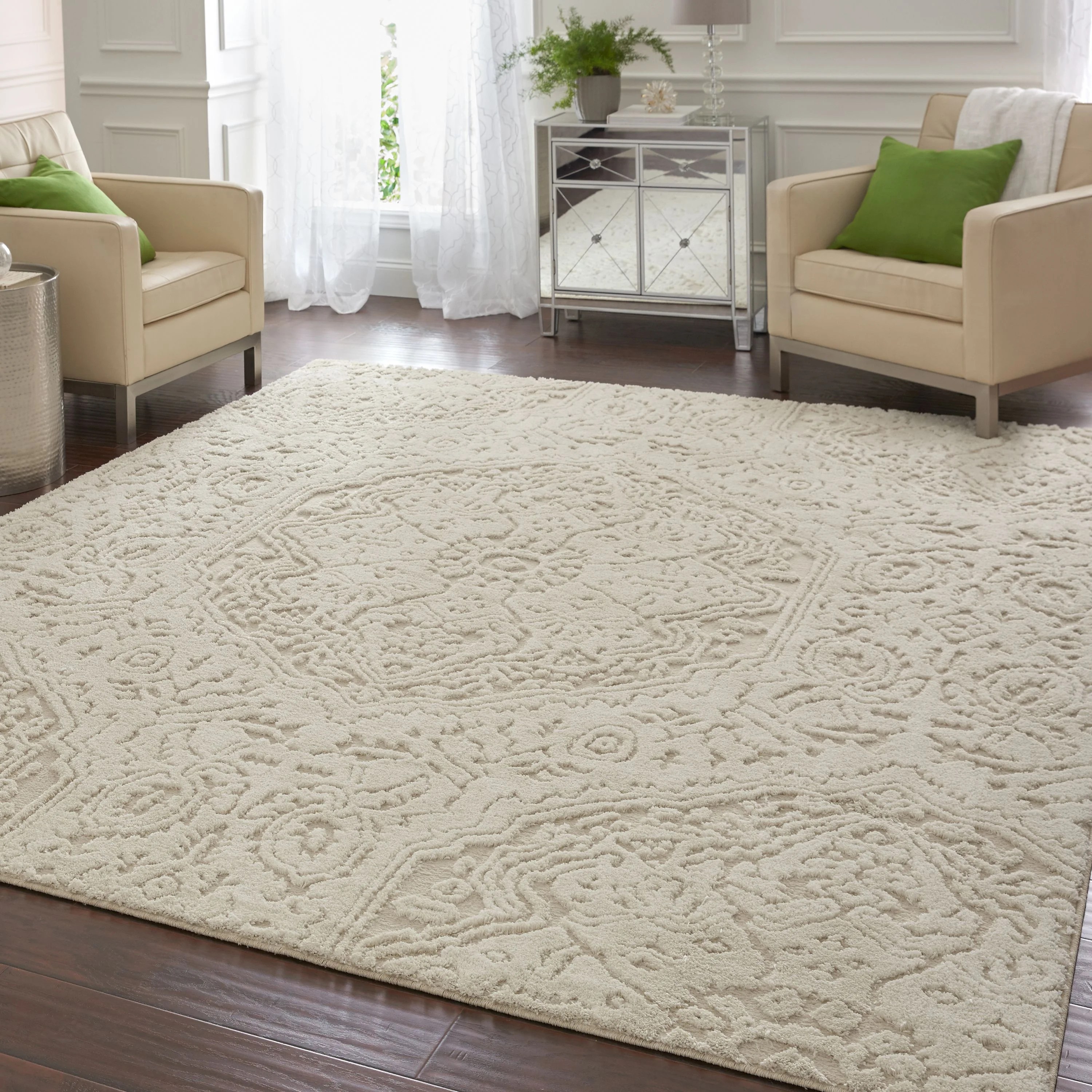Mohawk Home Francesca Farmhouse Area Rug, Cream, 8' x 10'