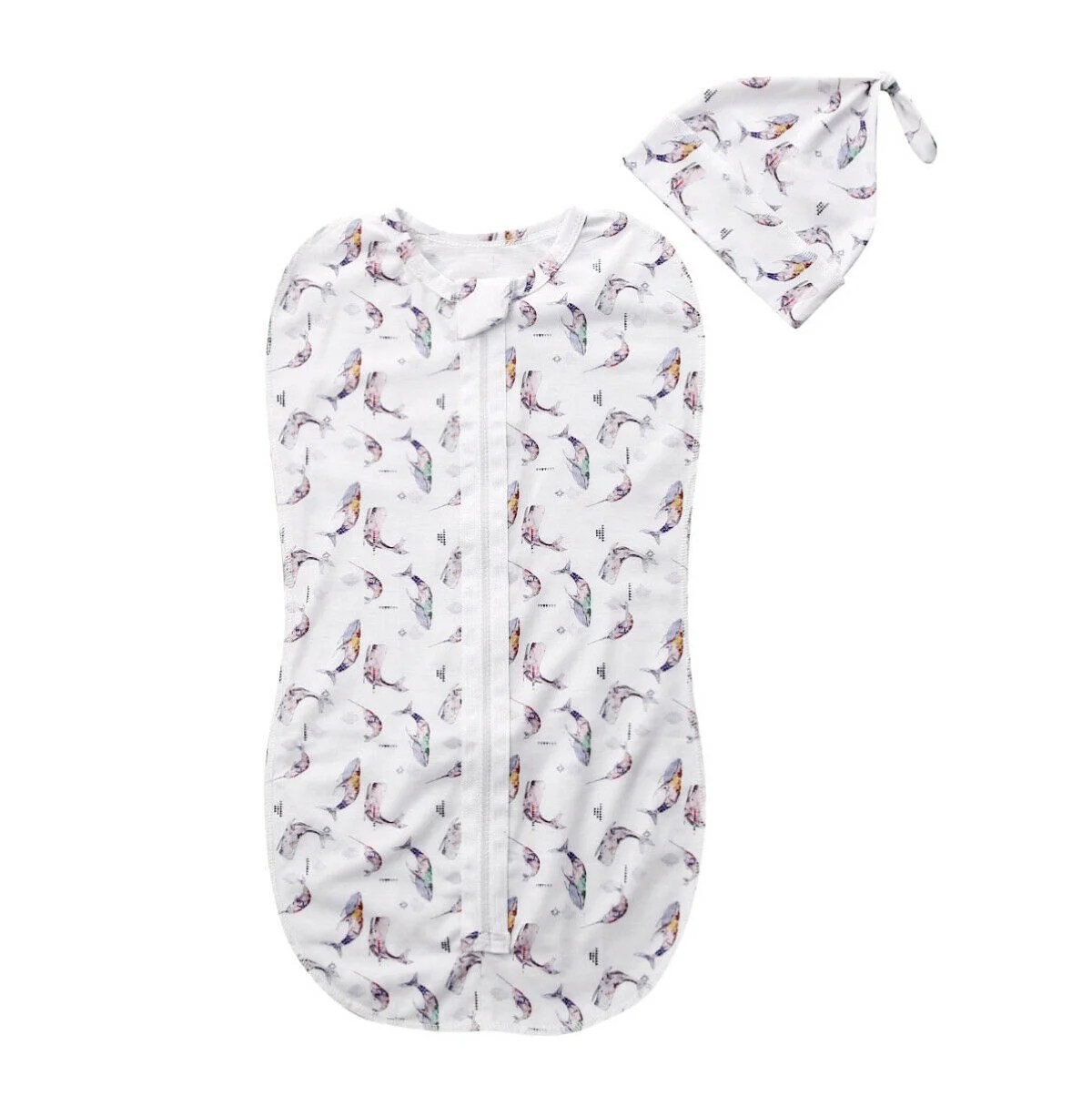 PDYLZWZY Newborn Baby Cotton Zipper Swaddle Blanket Wrap Sleeping Bag