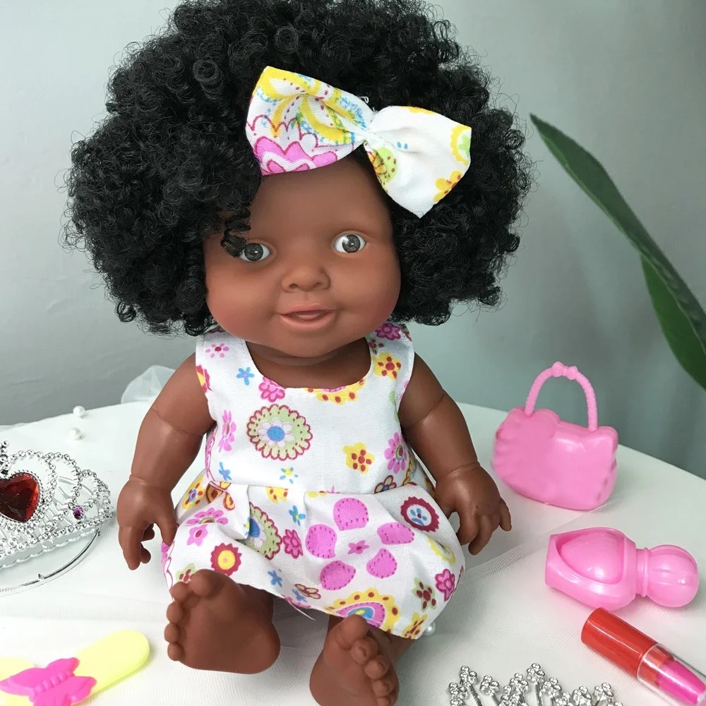 Womail Baby Movable Joint African Doll Toy Black Doll Best Gift Toy