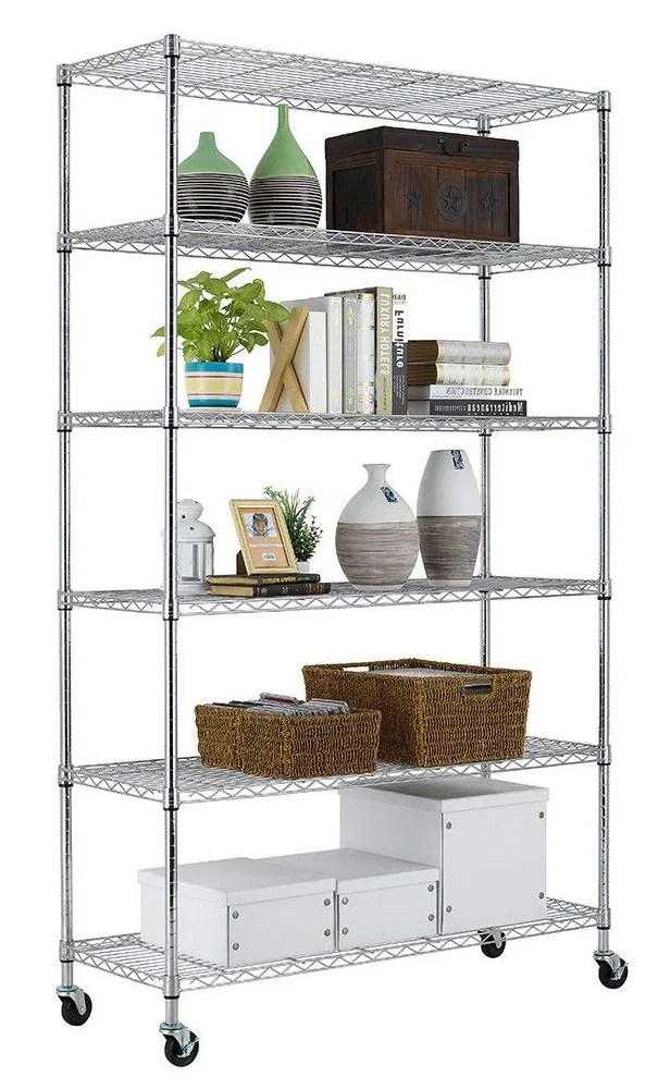 TRINITY 5Tier Heavy Duty Wire Shelving Rack, 60 X 24 X 72 NSF