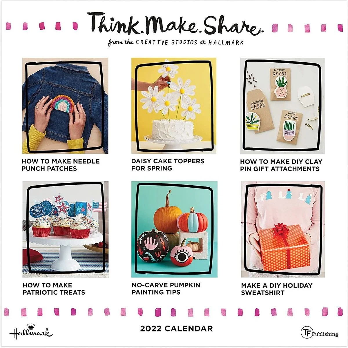 Tips Holiday 2023 2022 - 2023 Monthly Wall Calendar, 16 Month Large Grid,, Think, Make And Share Theme, 12 X 12 In. - Walmart.com