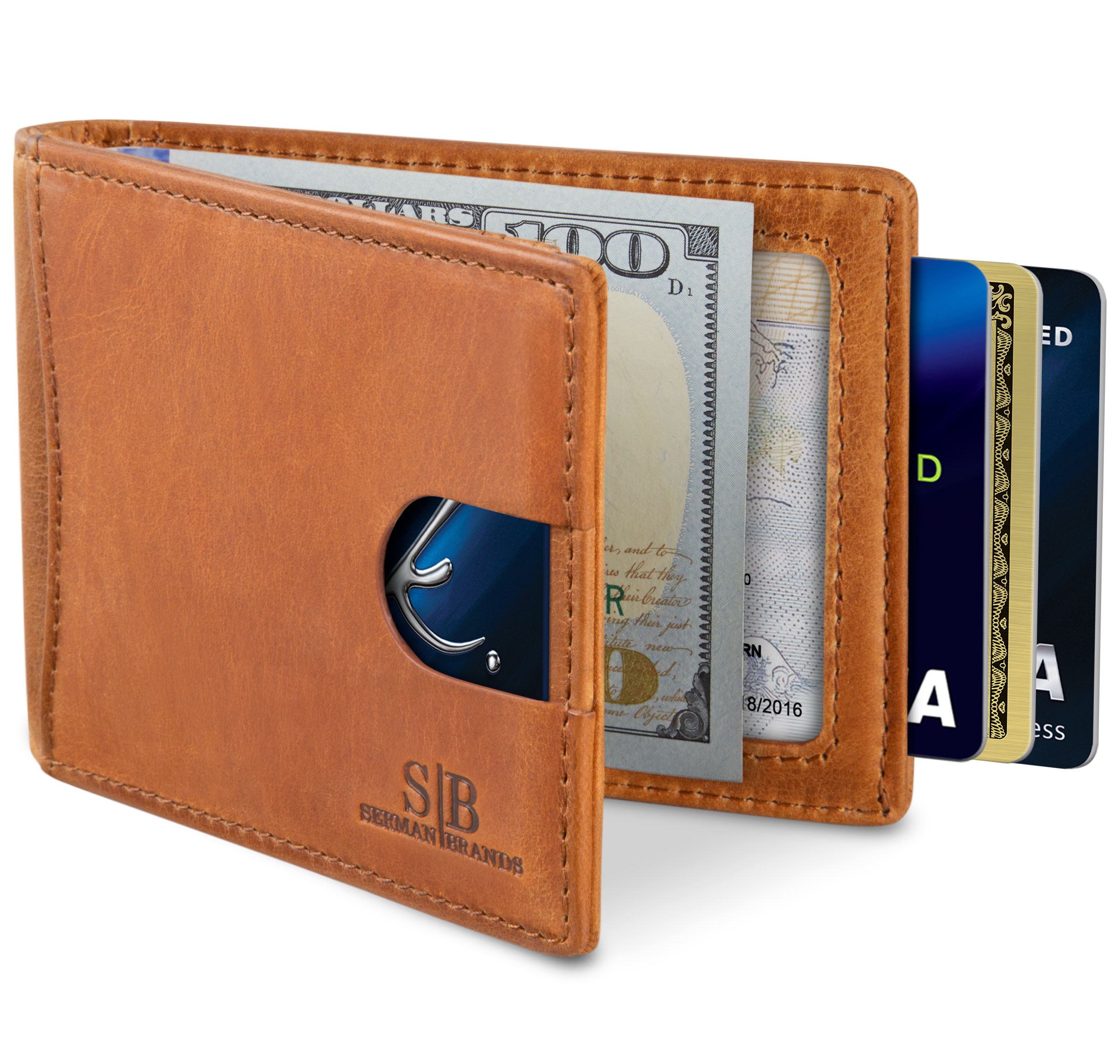 Serman Brands SERMAN BRANDS Slim Wallets for Men. Mens