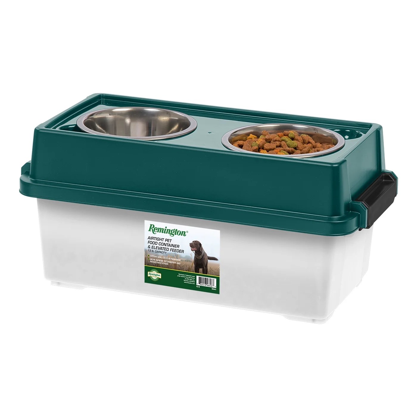 Remington 13lb Airtight Pet Food Container and Elevated Feeder