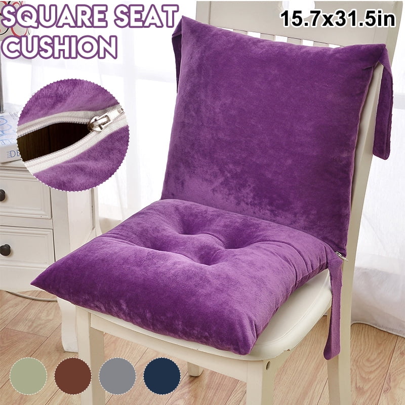 16'' Solid Color Comfortable Square NonSlip Rocking Chair Cushion Back