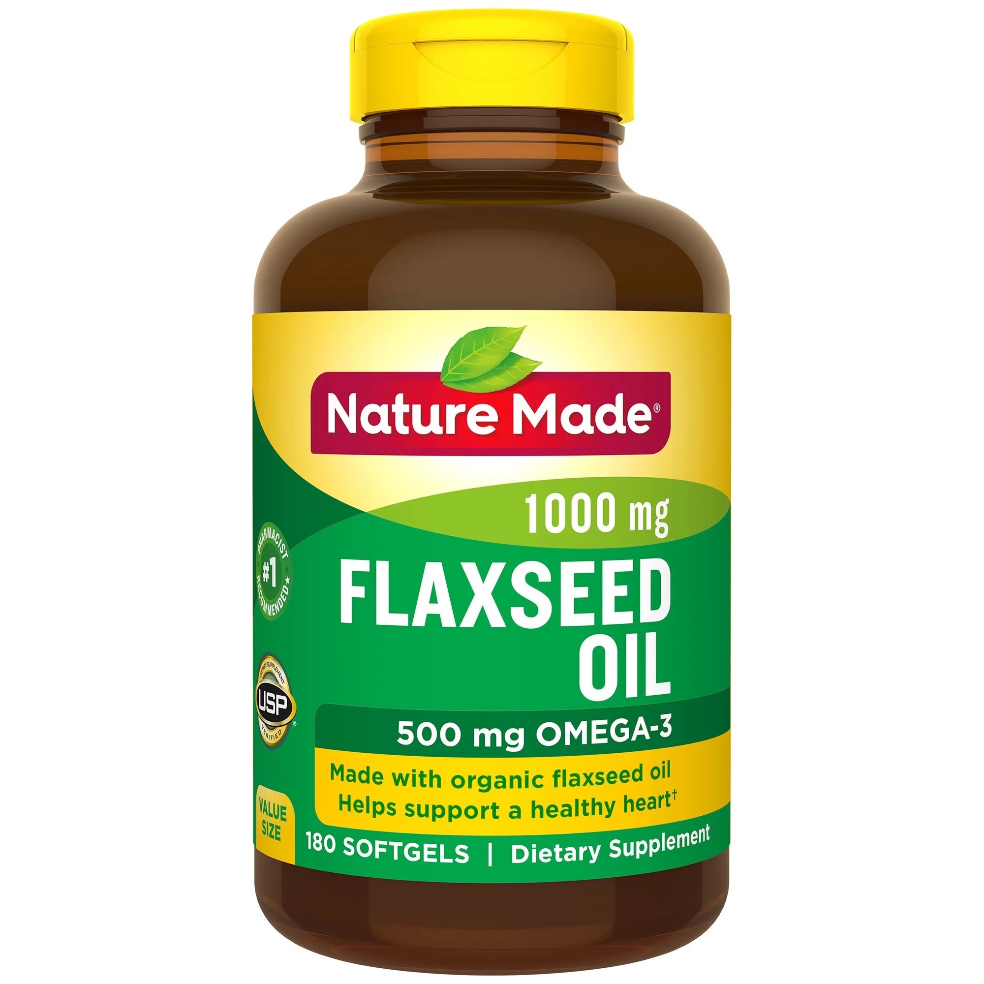 Nature Made Flaxseed Oil 1000 mg, 180 ct Softgels