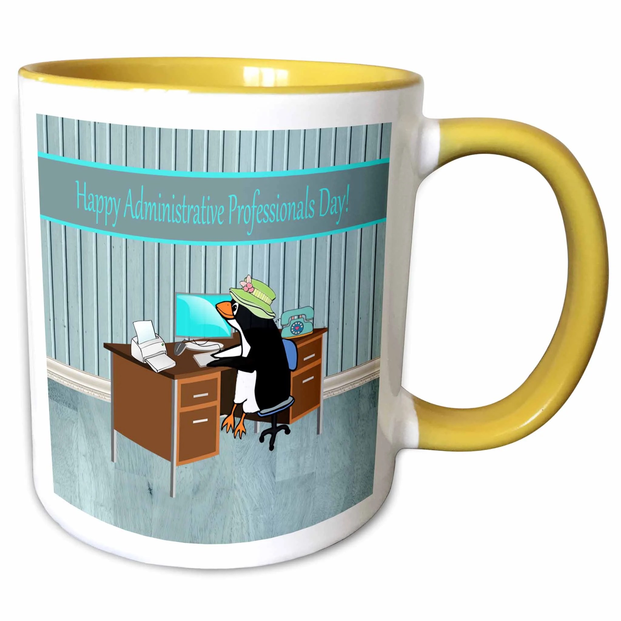 3dRose Penguin in the Office, Happy Administrative
