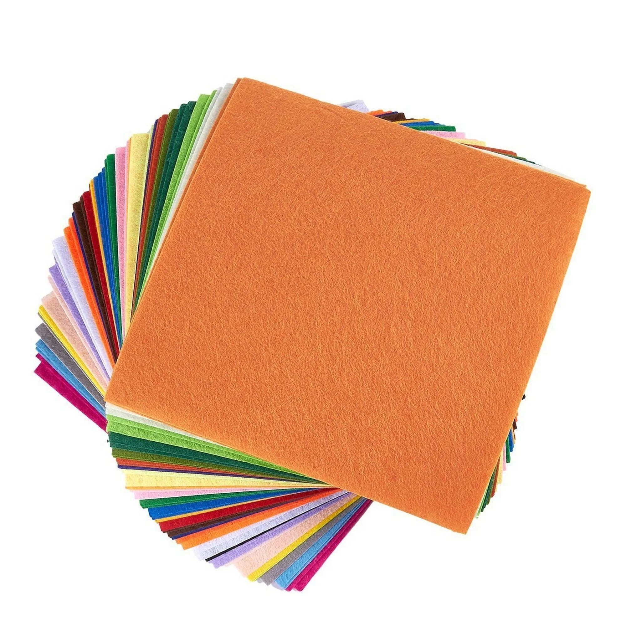 Felt Fabric Sheets 50Pack 8 x 8 inches (20cm x 20cm) Felt Squares in Assorted Colors, 2