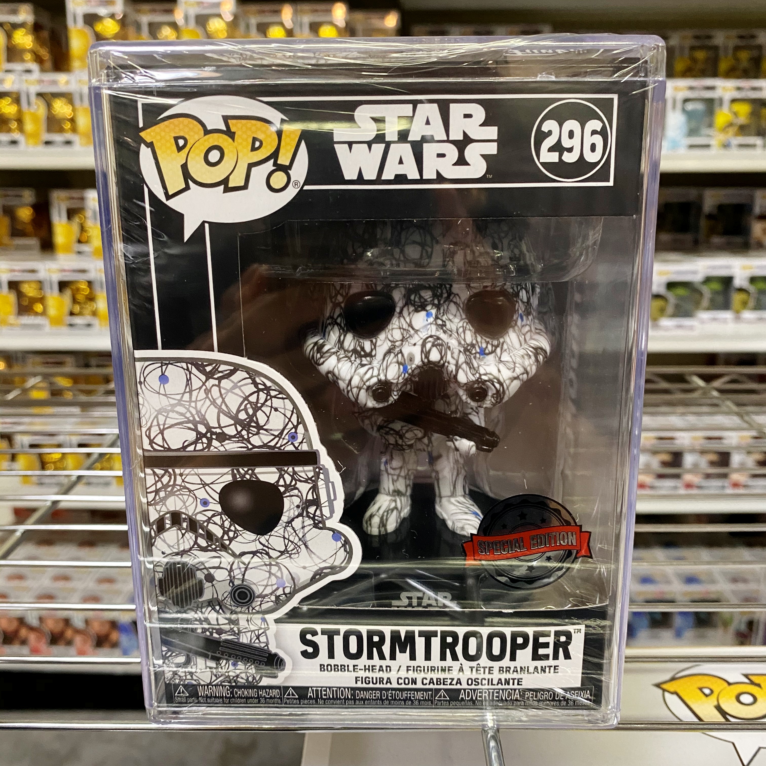 Funko Pop Star Wars Futura Stormtrooper 296 Vinyl Figure w/Stack