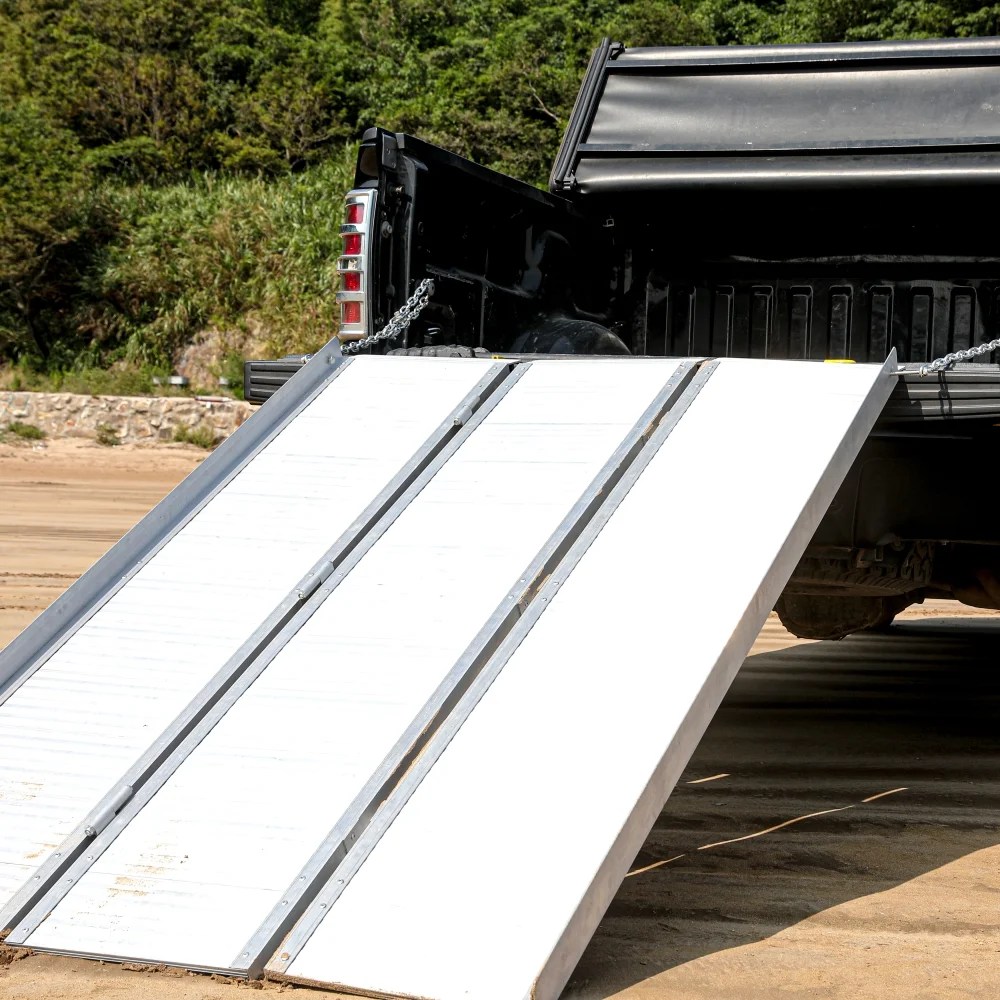 ALEKO RAMP3 TriFold Aluminum Plated ATV Loading Ramp