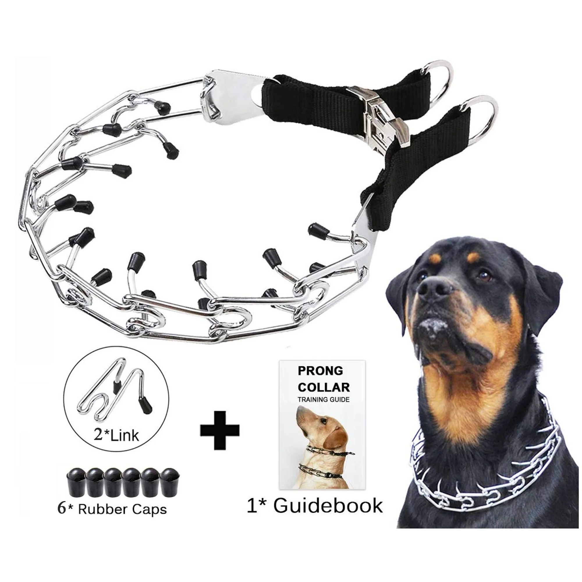 NK Dog Pinch Training Collar, Dog Training Stainless Steel Choke Chain