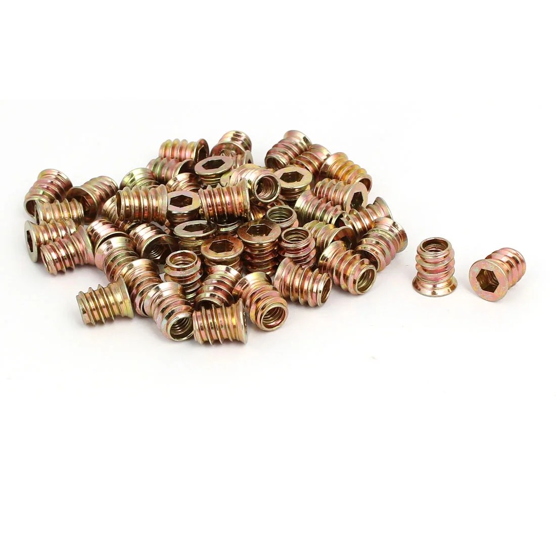 Wooden Furniture Metal Hex Socket Insert Screws ENuts Fittings M6x13mm