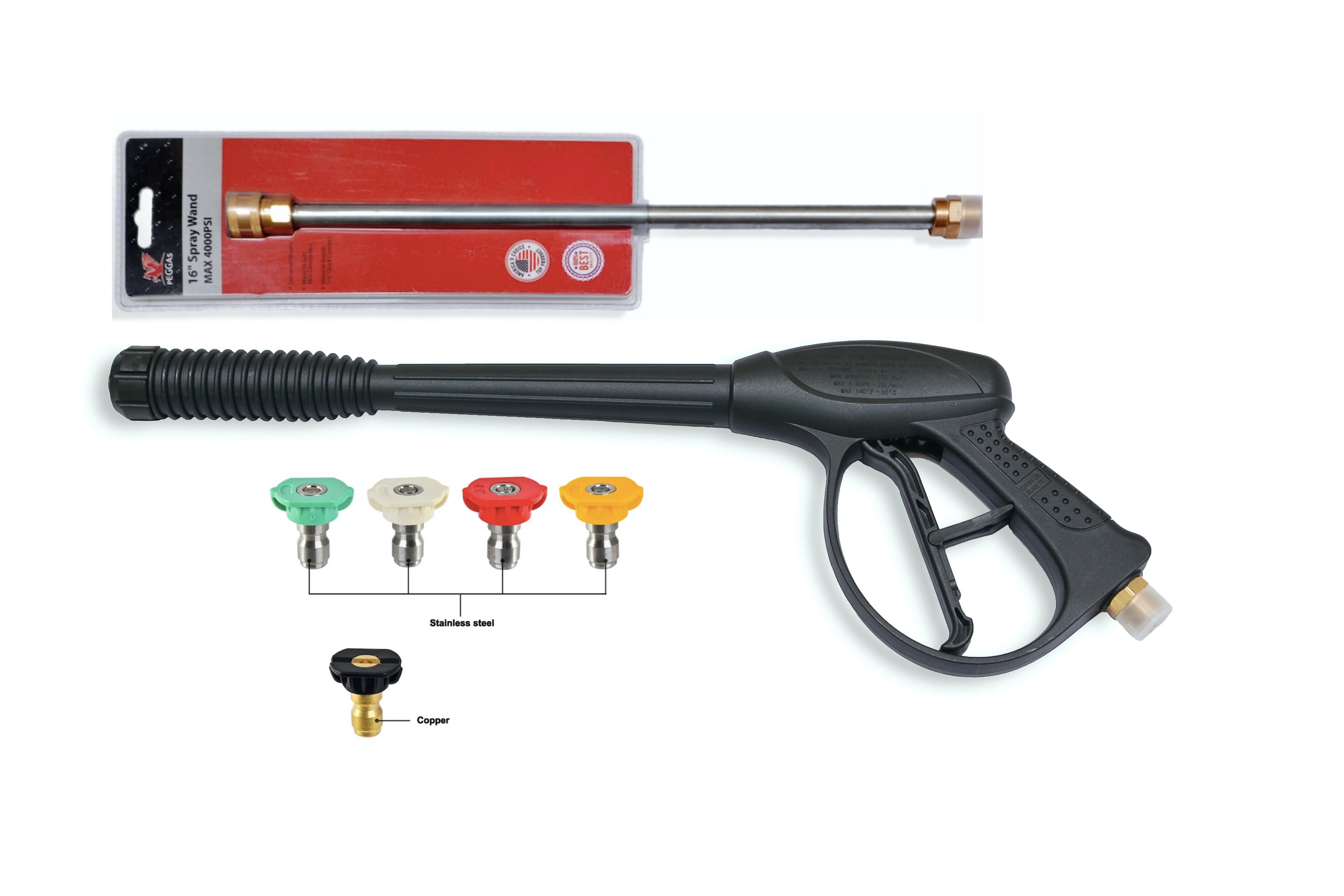 PEGGAS Pressure Washer Spray Gun, 16" Pressure Washer