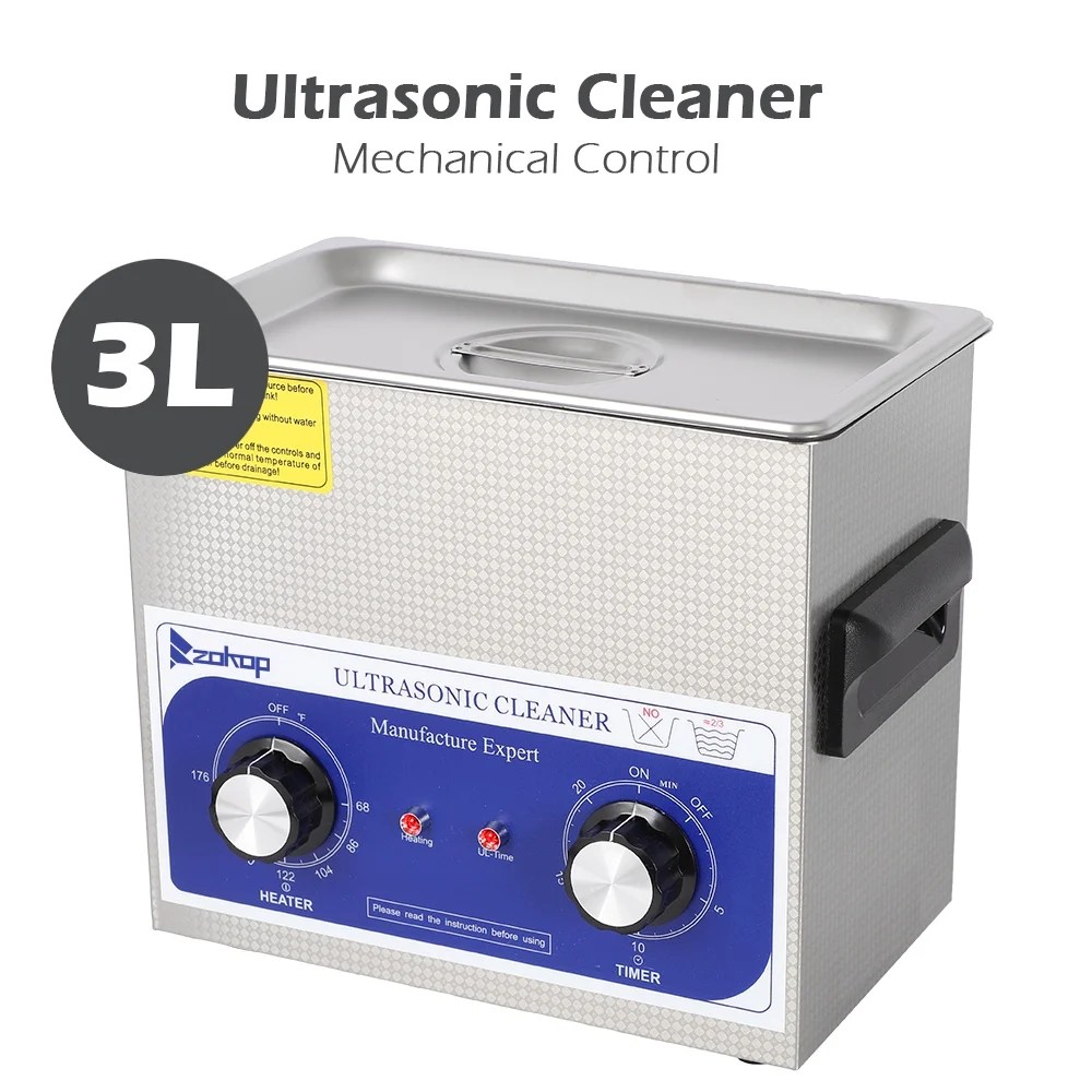 Zokop Professional Ultrasonic Cleaner 120W 3L Sonic