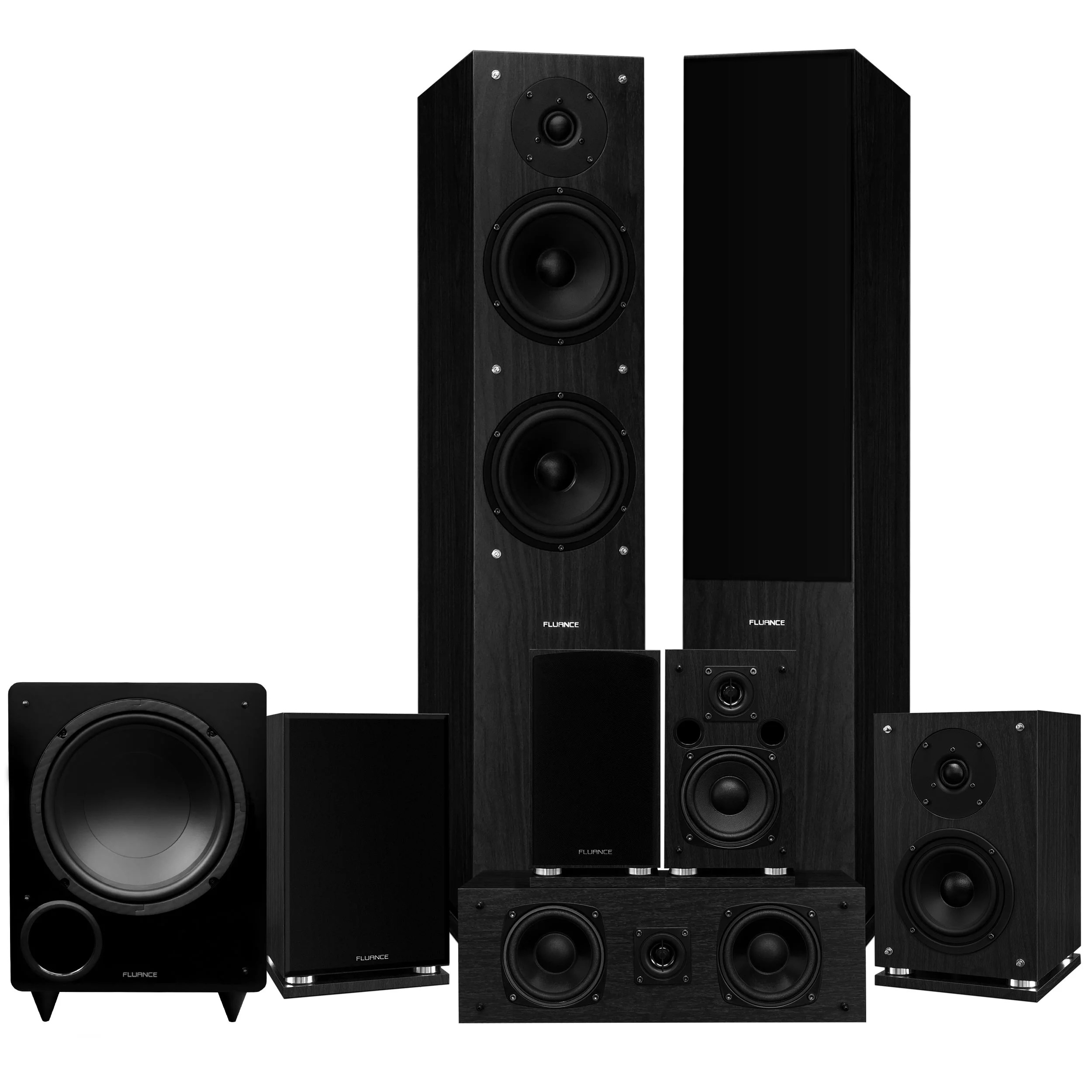 Fluance Elite Series Surround Sound Home Theater 7.1 Channel Speaker