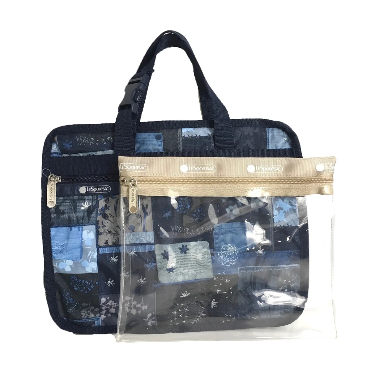 LeSportsac Deluxe Travel Mate Train Case w Clear Cosmetic